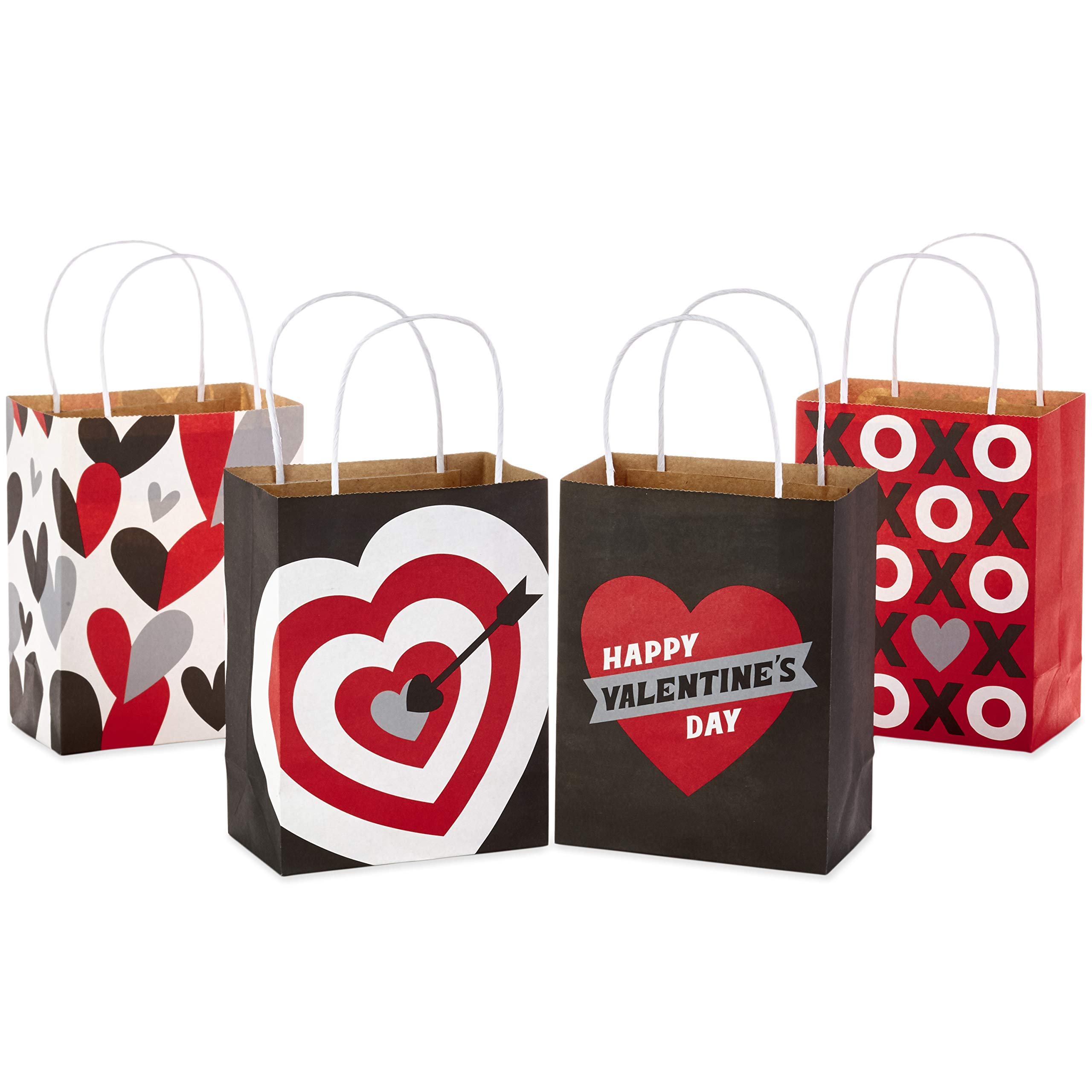 Buy Hallmark 6" Small Valentines Gift Bags (Pack of 4; Hearts, XOXO