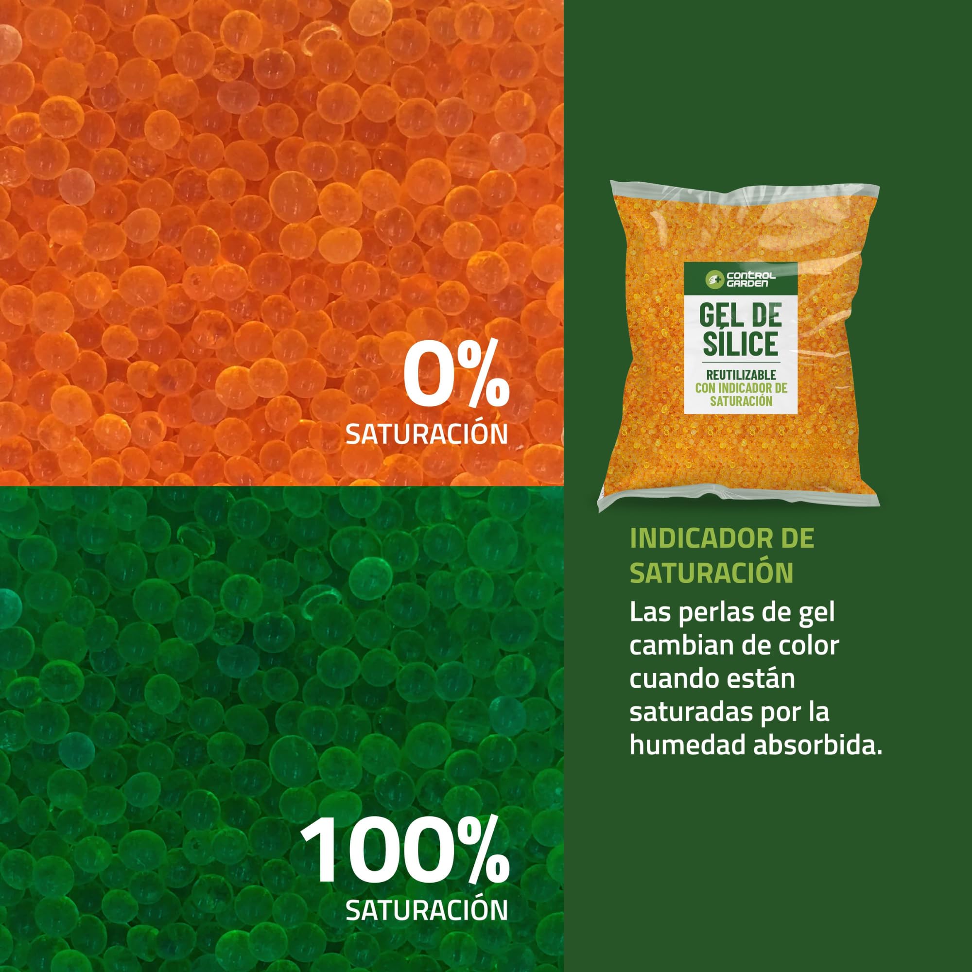 Gel de Sílice Naranja 5 KG Absorbedor de Humedad Reutilizable No Tóxico Desecante Antihumedad