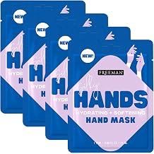 Freeman Hand Mask 4-Pack Silky Hands Hydrating & Softening Gloves with Coconut Oil & Rose Extract