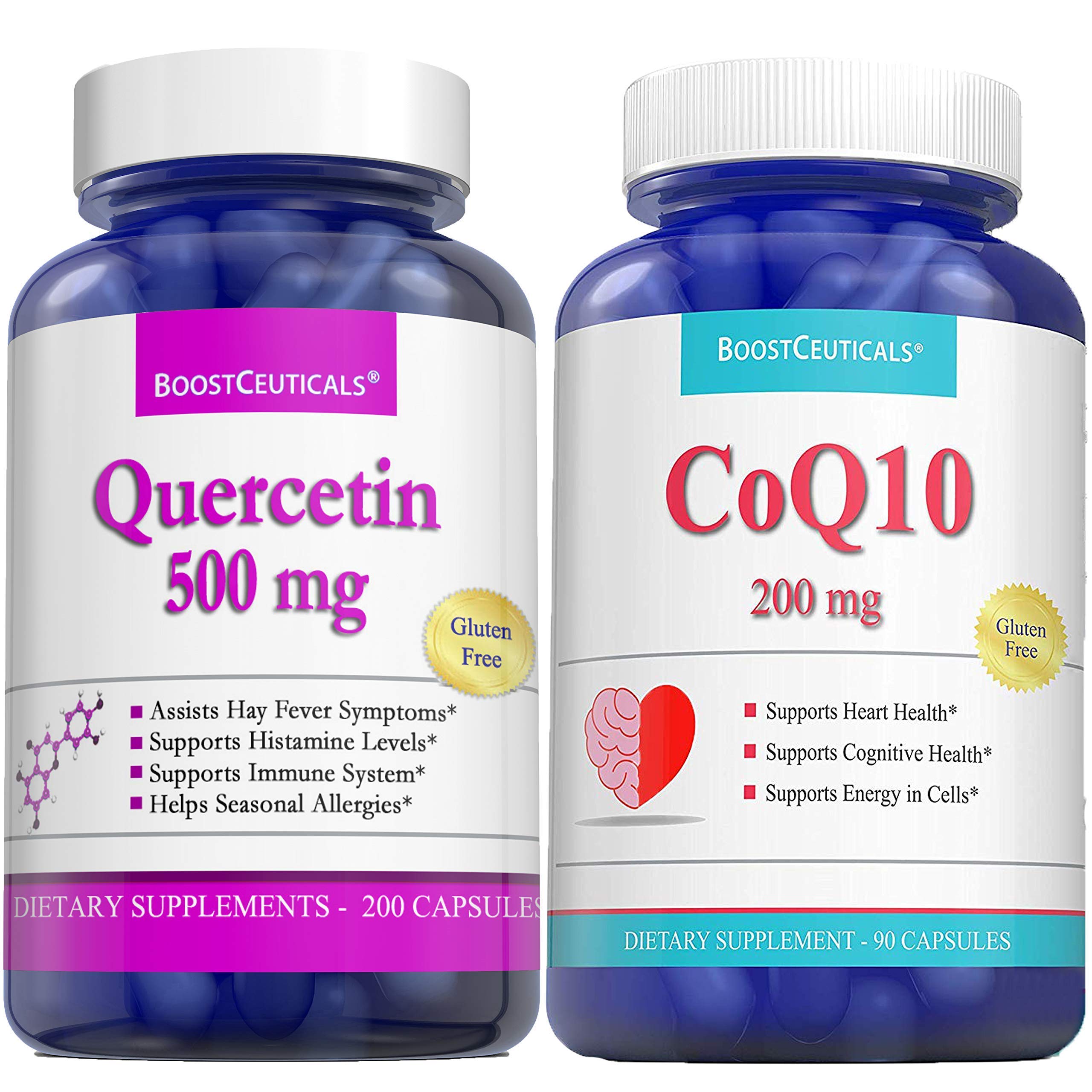 BoostCeuticalsQuercetin 200 Capsules CoQ10 200 mg Bundle