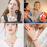 Vista 65 de Coloridas cuentas de plástico para pulseras para hacer joyas, pulseras de amistad, 0.236 x 0.354 in, multicolor para cuentas, trenzar el cabello
