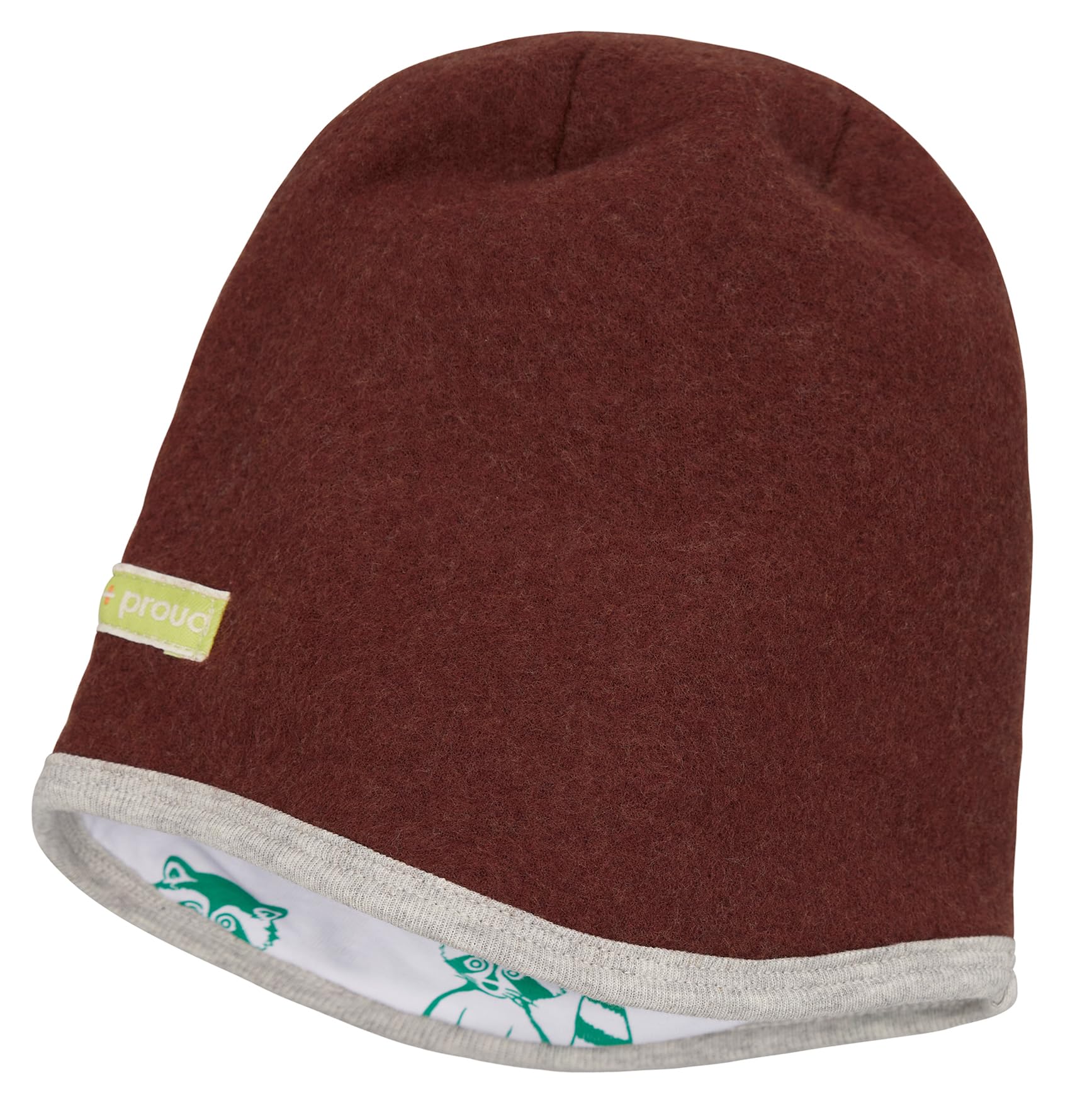 loud + proud Unisex Kinder Wollfleece, GOTS Zertifiziert Mütze