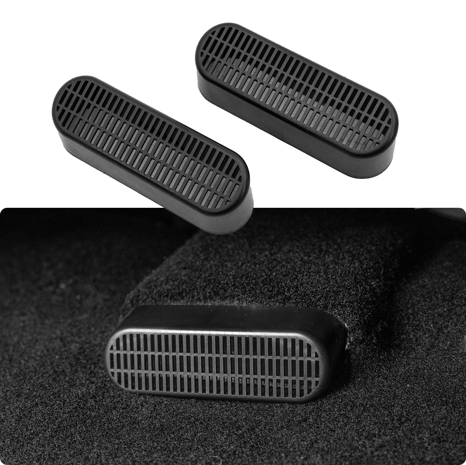 2pcs Voodonala for F-150 ABS Carbon Fiber Dash AC Air Conditioning Vent Outlet T 2pcs Voodonala for F-150 ABS Carbon Fiber Dash AC Air Conditioning Vent Outlet T