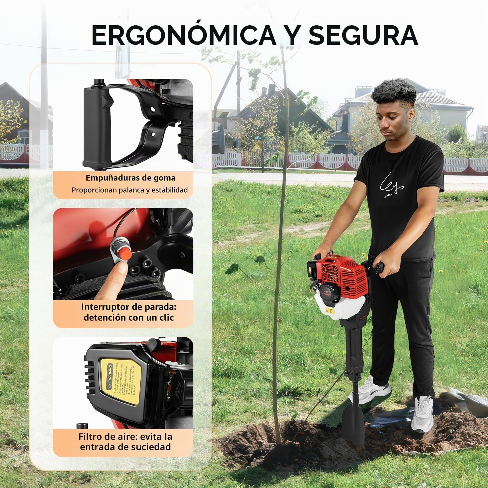 Trituradora de árboles de jardín manual 52CC portátil de gasolina para jardín a gasolina para árbol