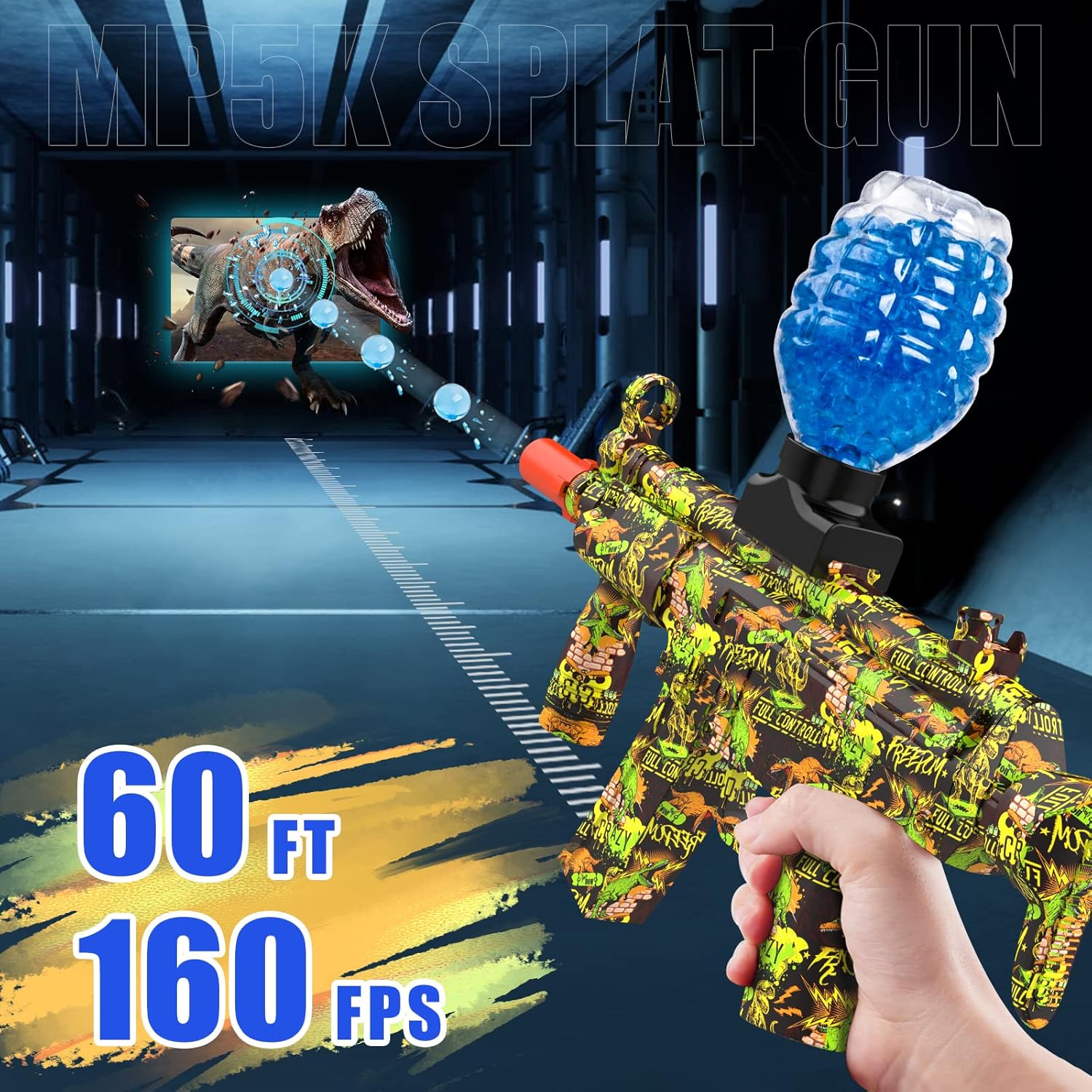 Buy Vasvarn Gel Ball Blaster, Splat Gun Automatic MP5 Toy Gun with