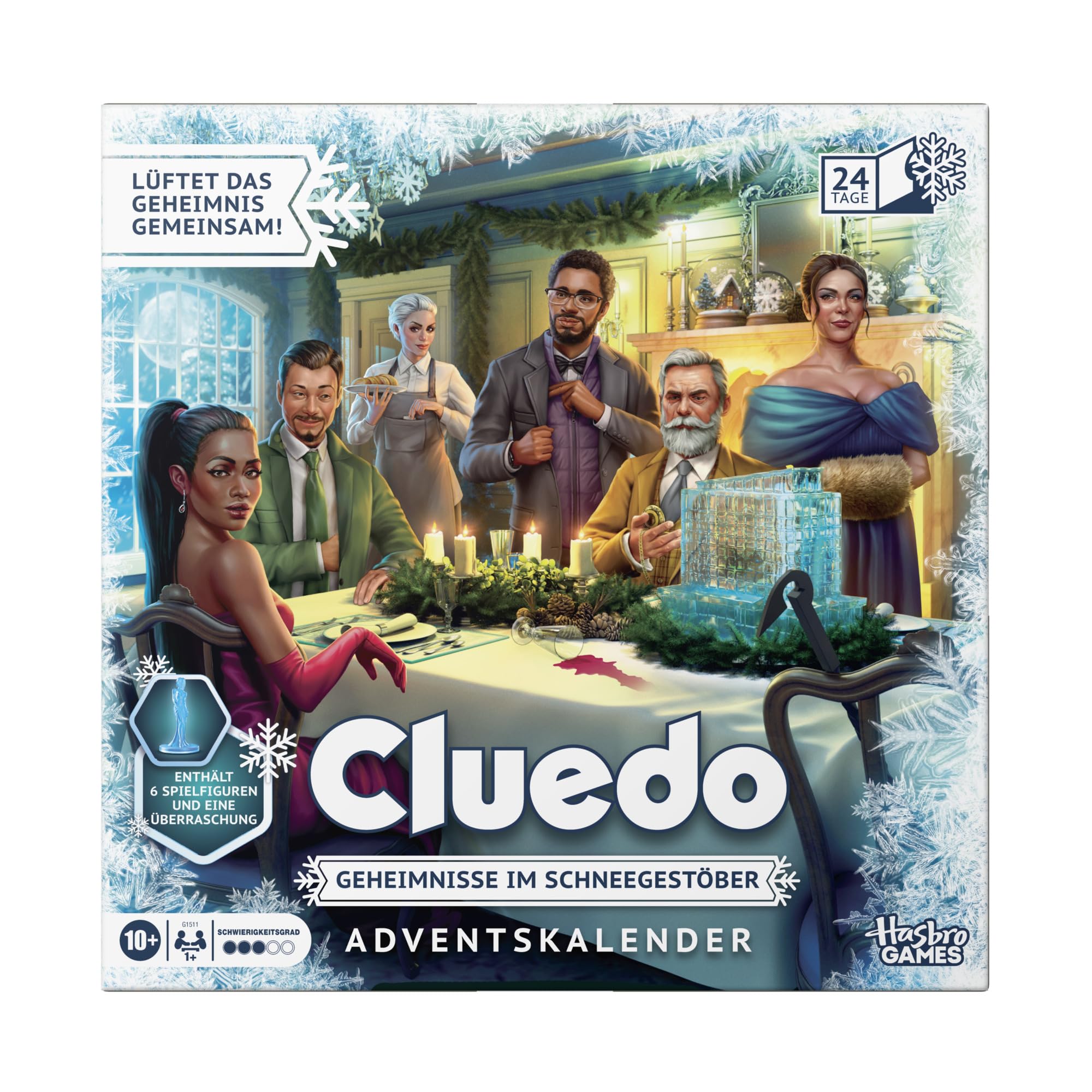 Cluedo Advent Calendar: Secrets Under Snowfall - German Version