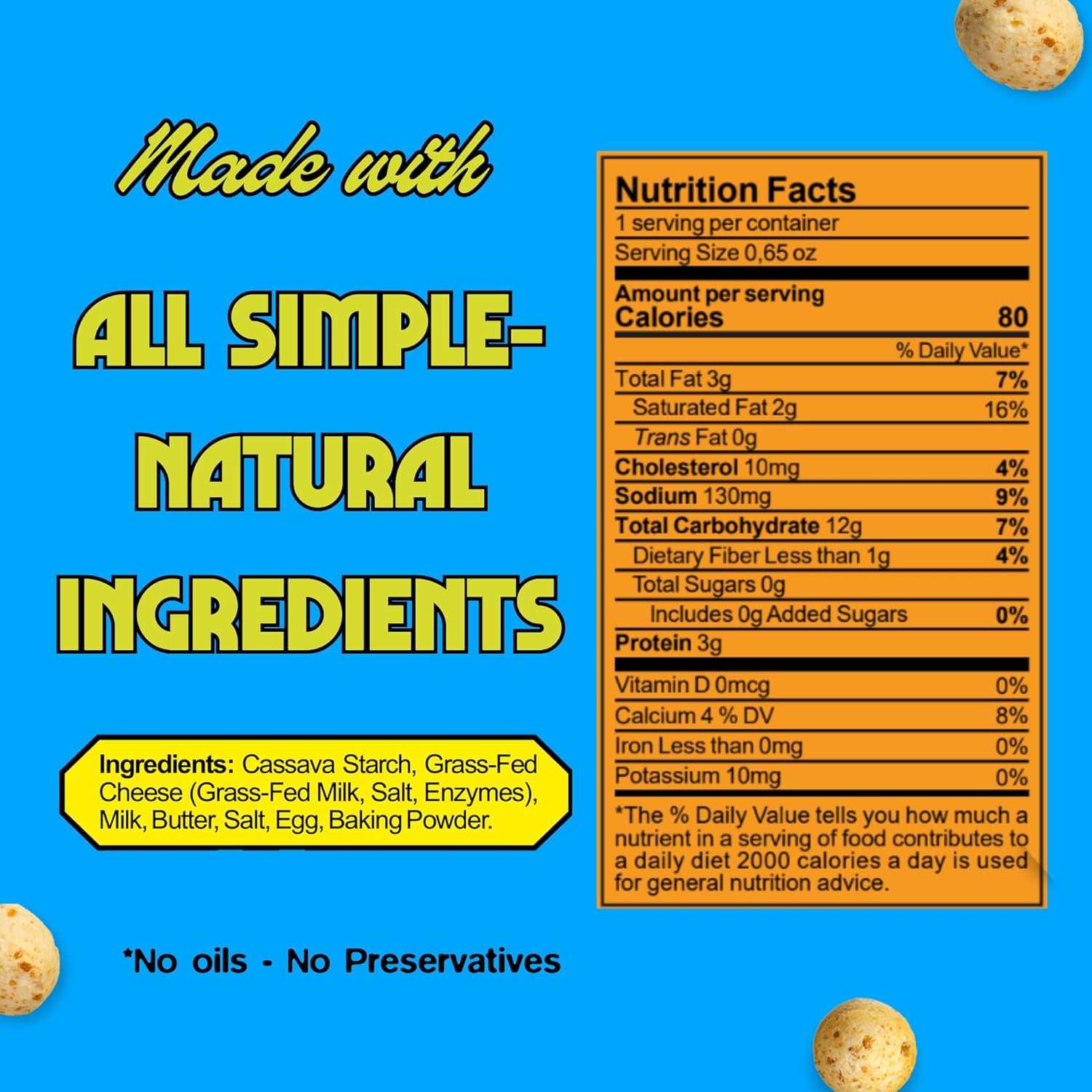 Cassavida Crunchy Cheese Bites – Classic Cheese Flavor – Gluten-Free Snack with Cassava & Grass-Fed Cheese – Grain Free, Baked, No Seed Oils (0.65 Ounce (Pack of 24), Classic Cheese)