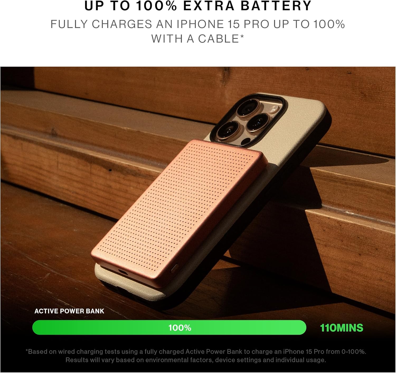 Native Union Active Power Bank | Magnetic - MagSafe Compatible 5000mAh 15W Portable Charger - USB-C Cable Included - Compatible with iPhone Air, 17, 17 Pro Max, 17e, AirPods Pro 3 & More (Black)