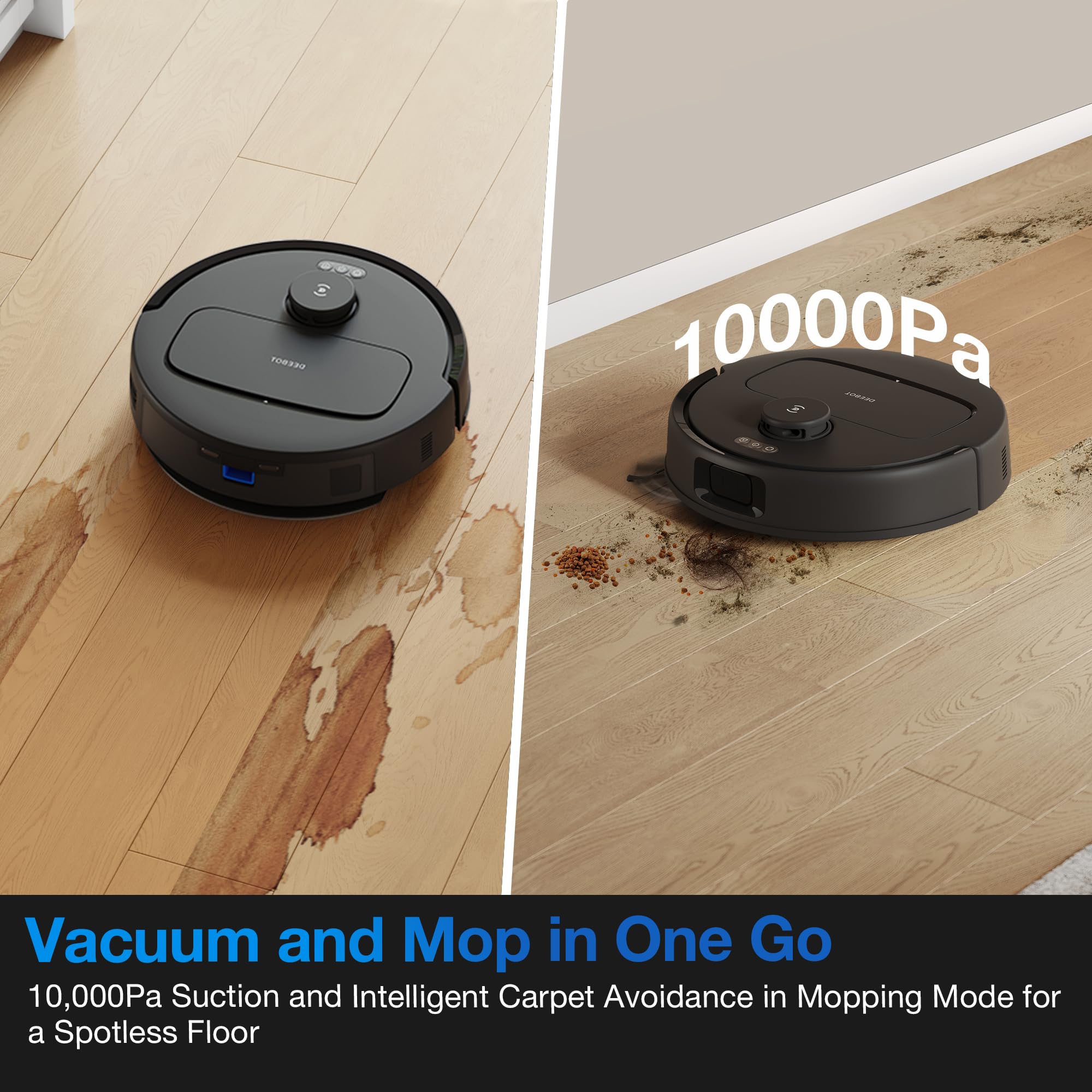 ECOVACS Aspirador e esfregão robô DEEBOT N20e Plus, com estação de