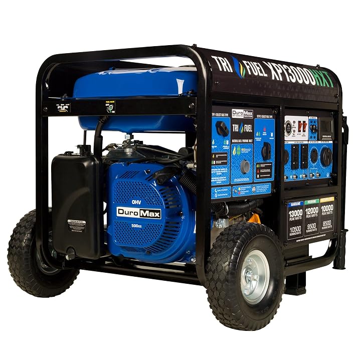 DuroMax XP13000HXT 13,000-Watt 500cc Tri Fuel