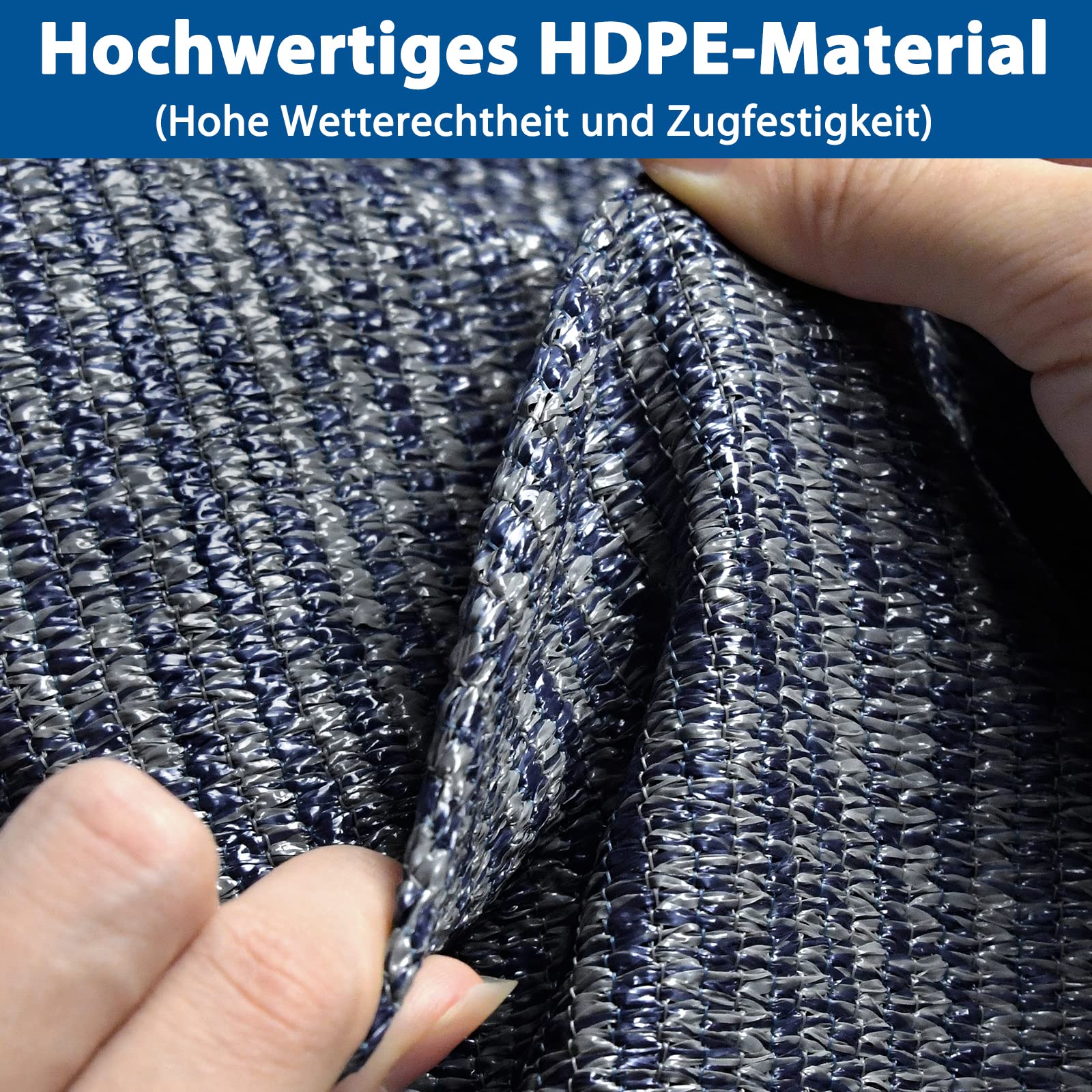 Aufun Vorzeltteppich Markisenteppich, hochwertige Outdoor Campingmatte, Teppich für Zelt Wohnmobil aus HDPE, wasserdichte Zeltplane mit Ösen, universal Footprint für Zelte