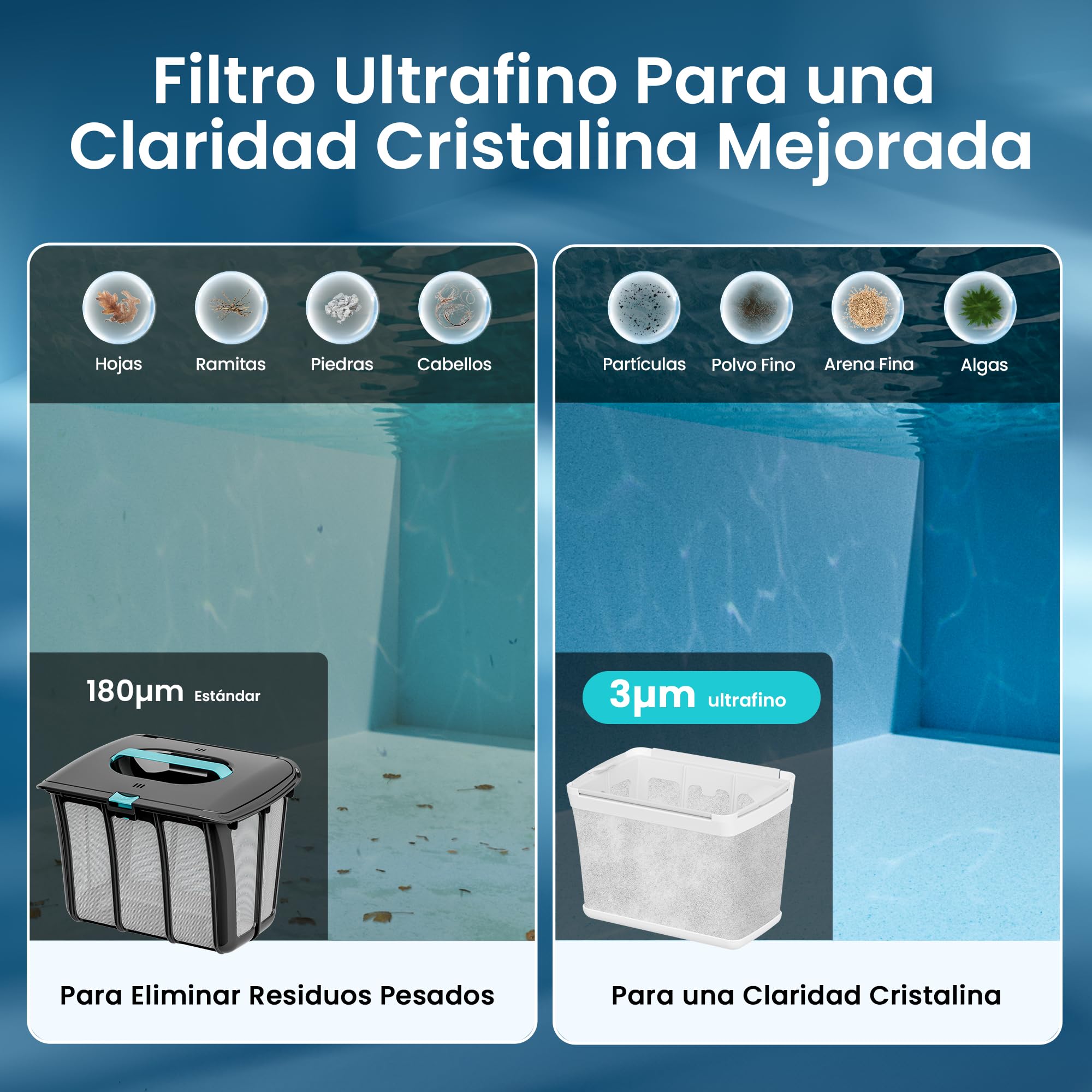 (2026 Upgrade) AIPER Scuba S1 Robot Piscina Limpiafondos y Paredes, Aspirador Piscinas Fondos con Batería Mejorada 240 min, Navegación Smart de Alta Precisión, Filtración Ultrafina (Reacondicionado) - 4