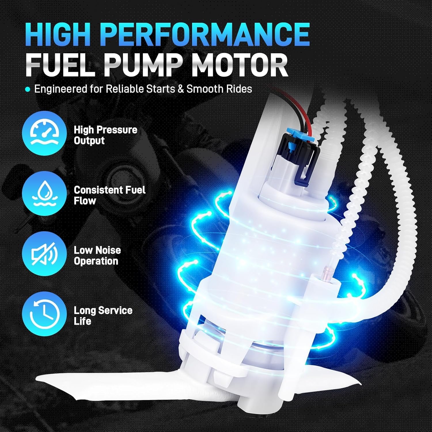 62908-08 Electric Fuel Pump Assembly Compatible with Harley Davidson Street Electra Road Glide 2008-2022, Tri Glide 2009-2022, Ultra Limited 2018-2019, Replace# 75069-08