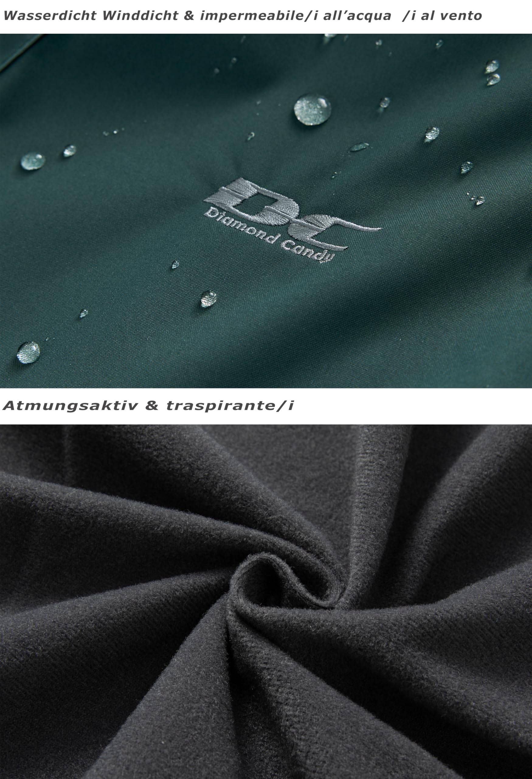 Regenjacke Damen Wasserdicht übergangsjacke damen Outdoor Wanderjacke softshelljacke für damen mit Kapuze