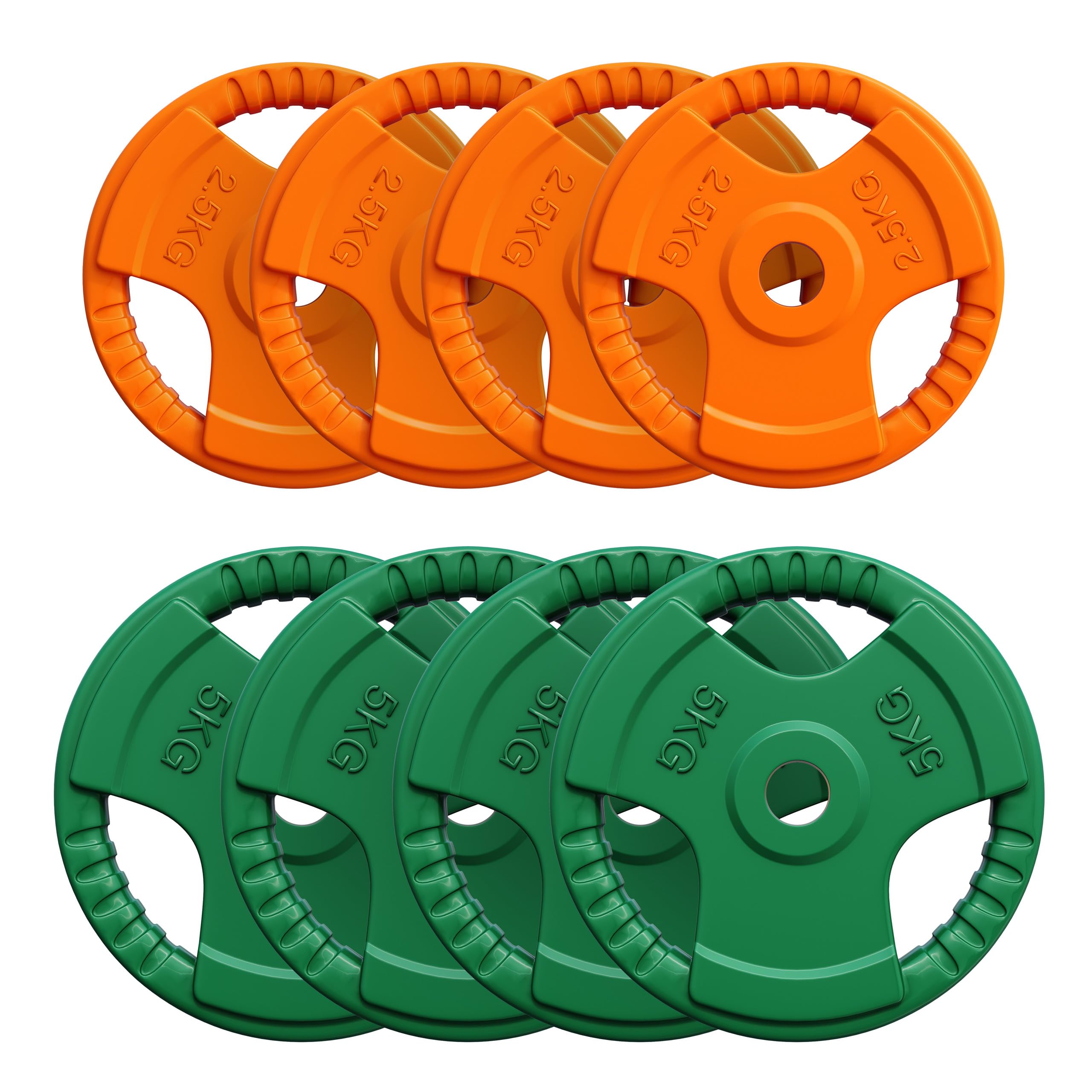 Gorilla Sports® Disques de Poids - Individuel/Ensemble 1,25kg, 2,5kg, 5kg, 10kg, 15kg, 20kg, 25kg, 30kg Poids, 30mm, Multicolore - Disques d'Haltères, Ensemble de Plaques, Haltérophilie, Musculation