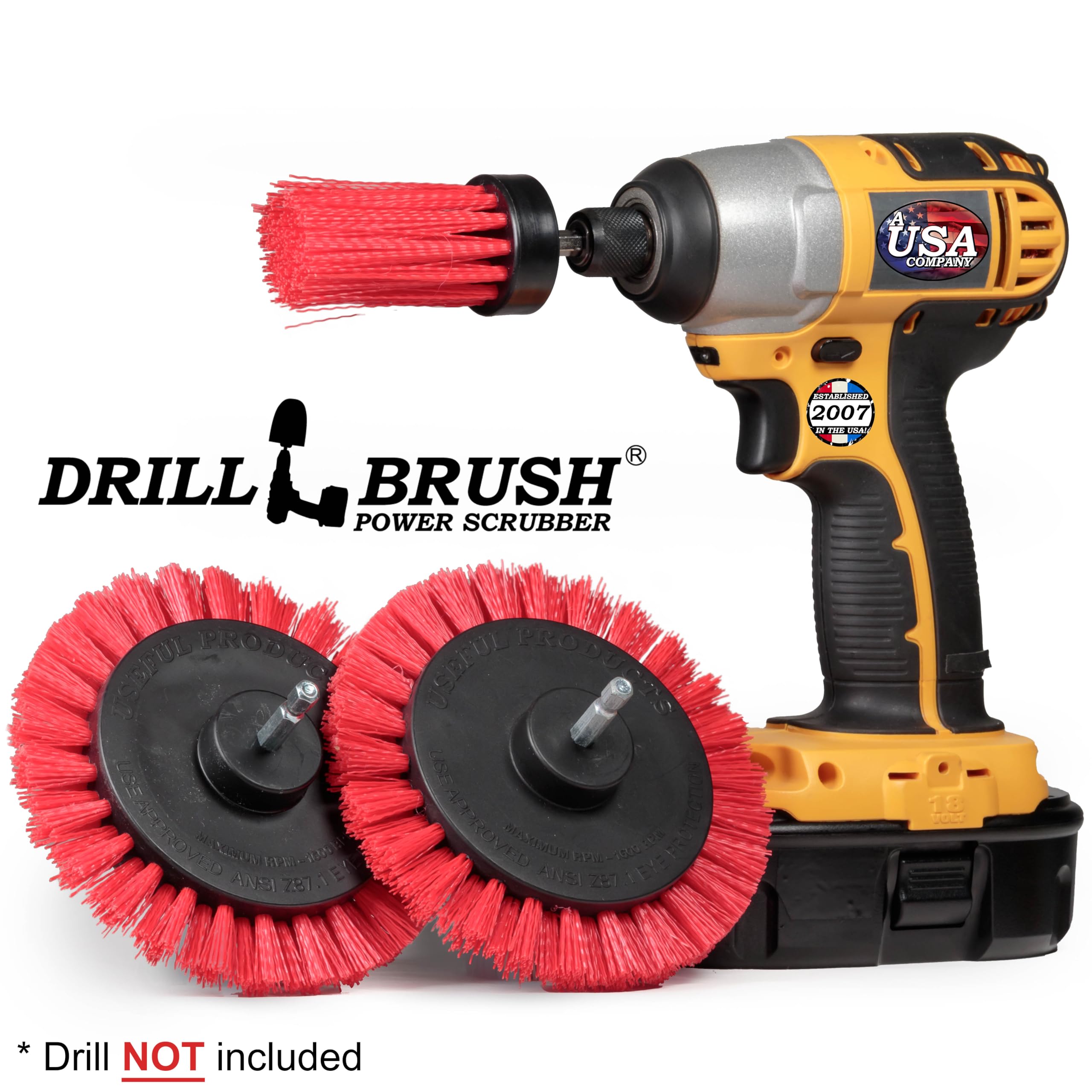 Drillbrush Outdoor Cleaning Brush - Heavy Duty -4