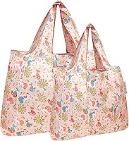 Vista 11 de allydrew Large & Small Foldable Tote Nylon Reusable Grocery Bags, Set of 2