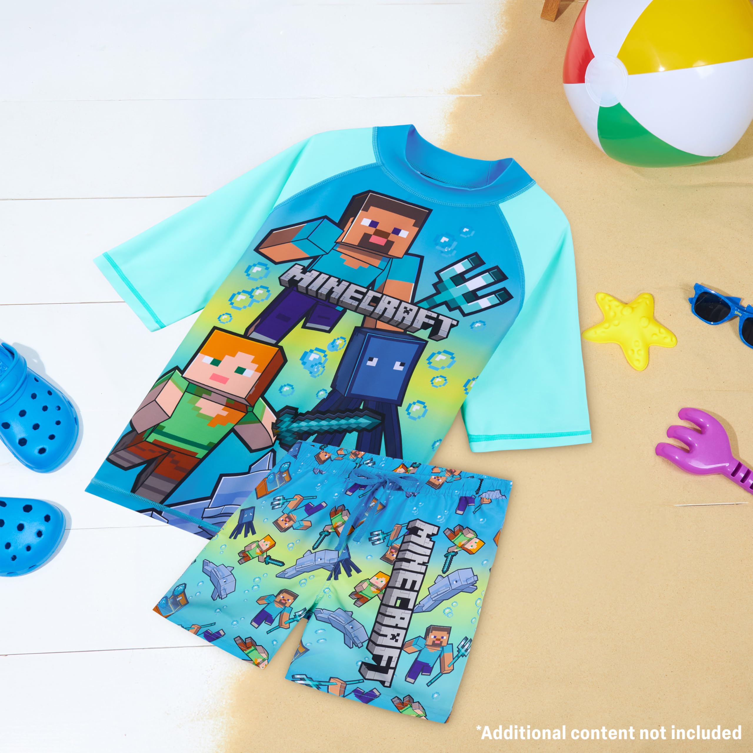 Get Trend Minecraft |Pokemon Conjunto de Bañador Niño Bañador Natacion Adolescente Set de Baño 2 Piezas
