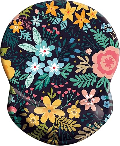 Miniatura 47 de Alfombrilla de mouse ergonómica con soporte para muñeca, cómoda alfombrilla de mouse para computadora con base de poliuretano antideslizante