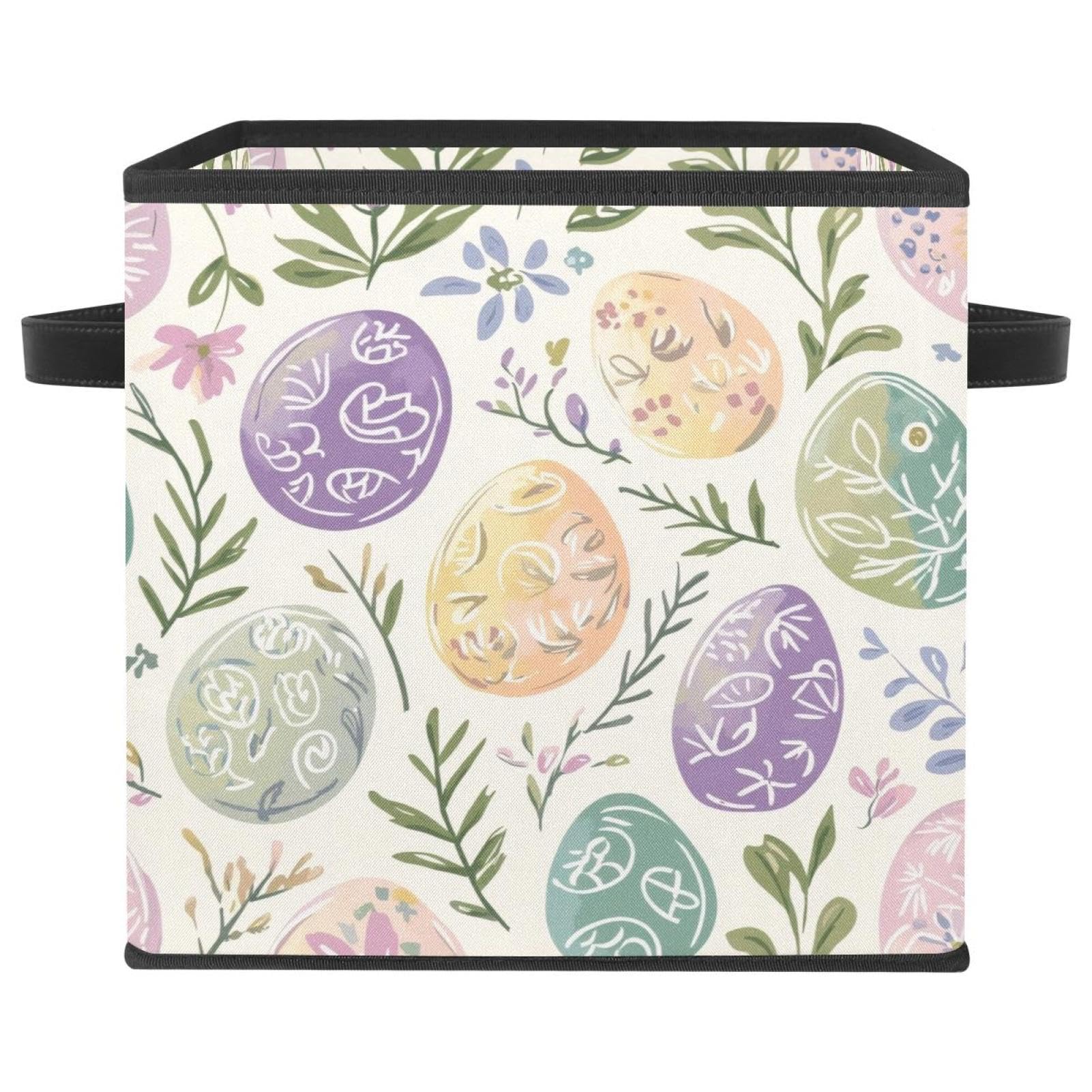 Boîte de rangement vêtements pliable en tissu grand cube paniers de rangement œufs de Pâques
