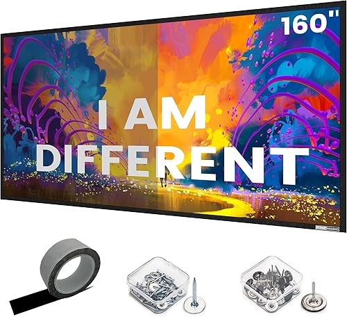 Material de pantalla de proyector de alta ganancia, para marco de bricolaje o montaje en pared, brillo 2.6X y alto contraste, 30% ALR, pantalla