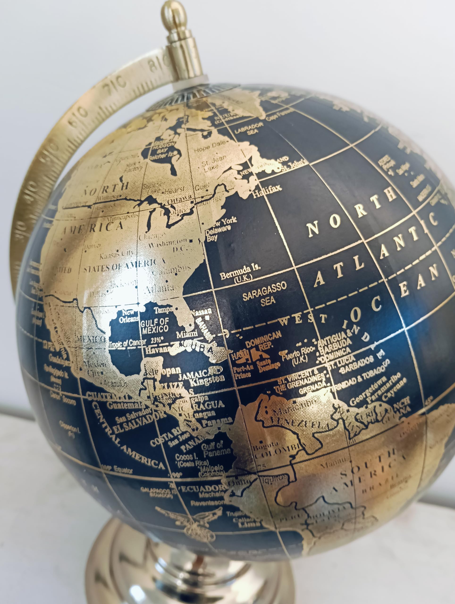 GLOBE DADDY Rotating World Globe 8 Inch with Metal Arc and Stand for Show pieces for Home Décor, Office Decor and Decorations items,Study Table decor Items, Birthday, Party Gifts and Aniversary. 1