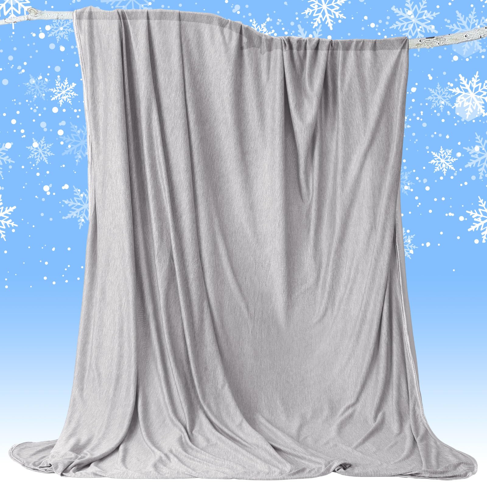 Namalu 2 in 1 Kühldecke 150 x 200 cm Selbstkühlende Sommerdecke mit Arc-Chill Schweißableitende und Atmungsaktive Bettdecke Leichte Sofadecke Reise Decke, Grau