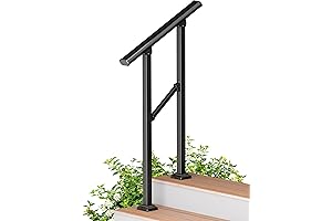 Hand Rails for Outdoor Steps, 2 Step Handrail Fit 1 or 2...