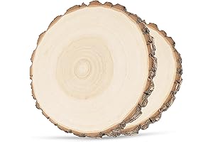 2 Pack Wood Slices for Centerpieces 8-9 inches Nature Unfinished Round Wood Chips for Crafts