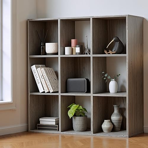 Miniatura 38 de Fencer Wire Estante organizador de almacenamiento de cubos de 11 pulgadas con parte posterior, con borde exterior, divisor de estantes de gris