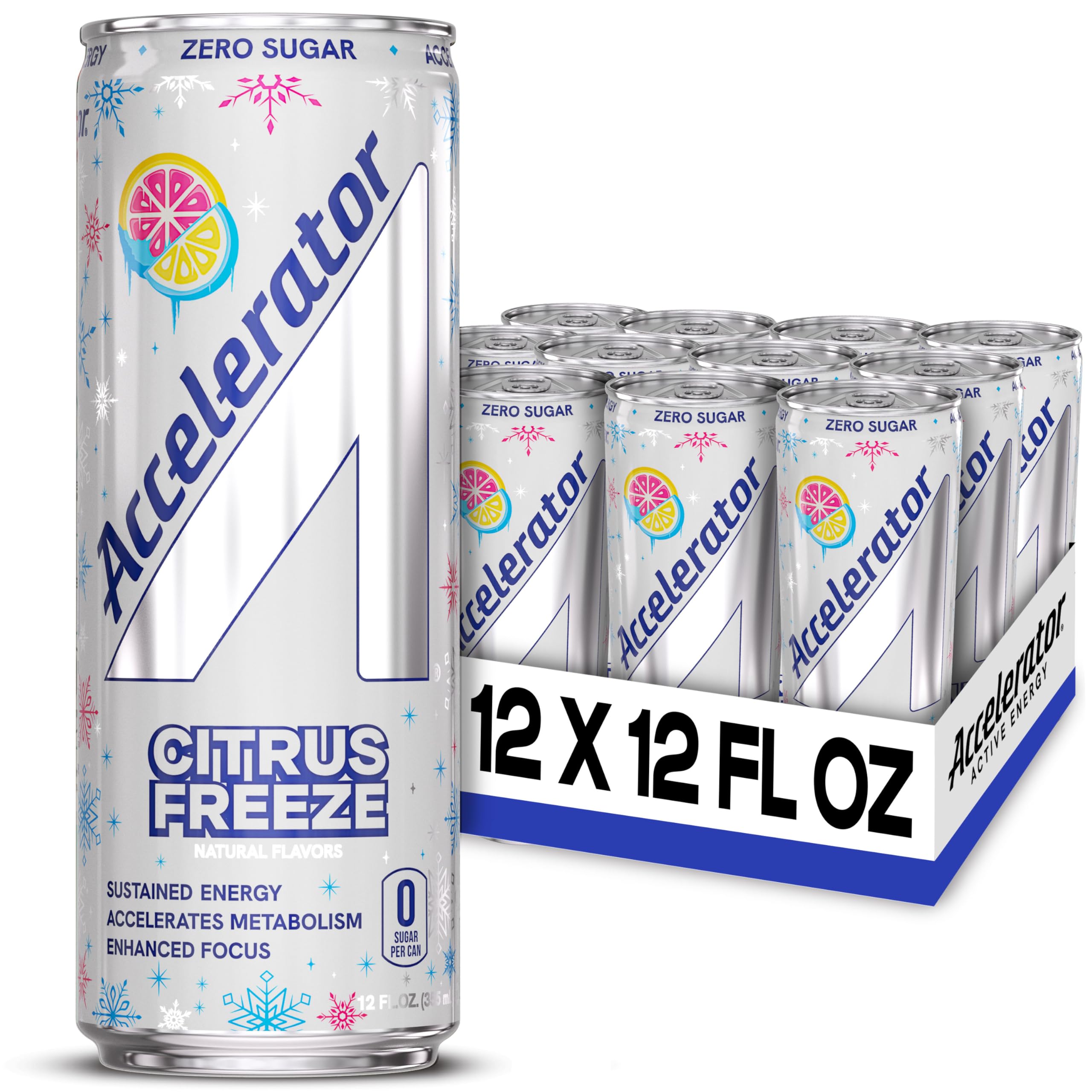 Amazon.com : Accelerator Energy Drink, Citrus Freeze 12oz can (12