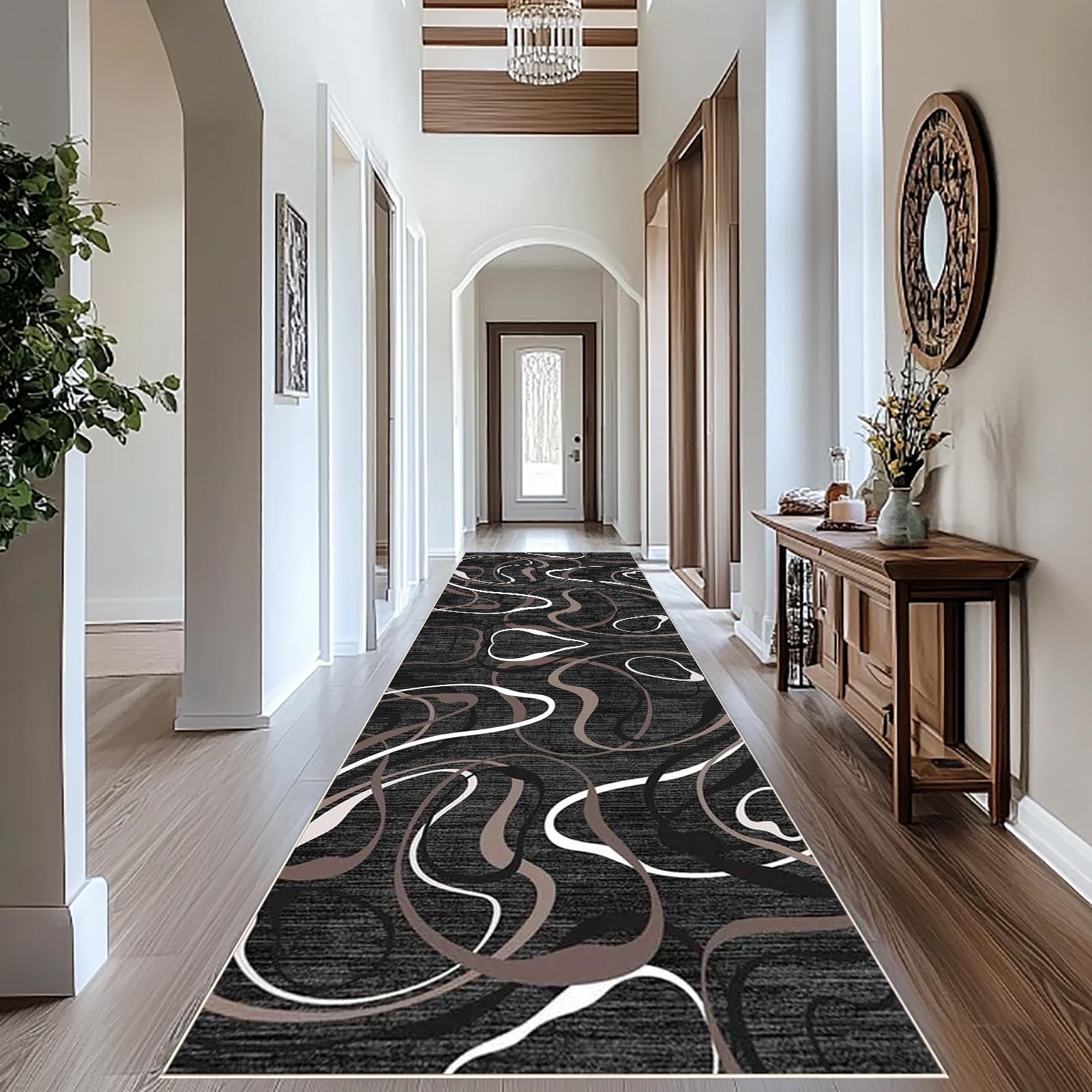Rug Runners for Hallway Non Slip Carpet Runners for Hallways Long Kitchen Rug Washable Hall Runner mat 40 x 60 cm Area Rug Absorbent Carpet Floor Mat Narrow Corridor Rug Runner for Entrance Stair