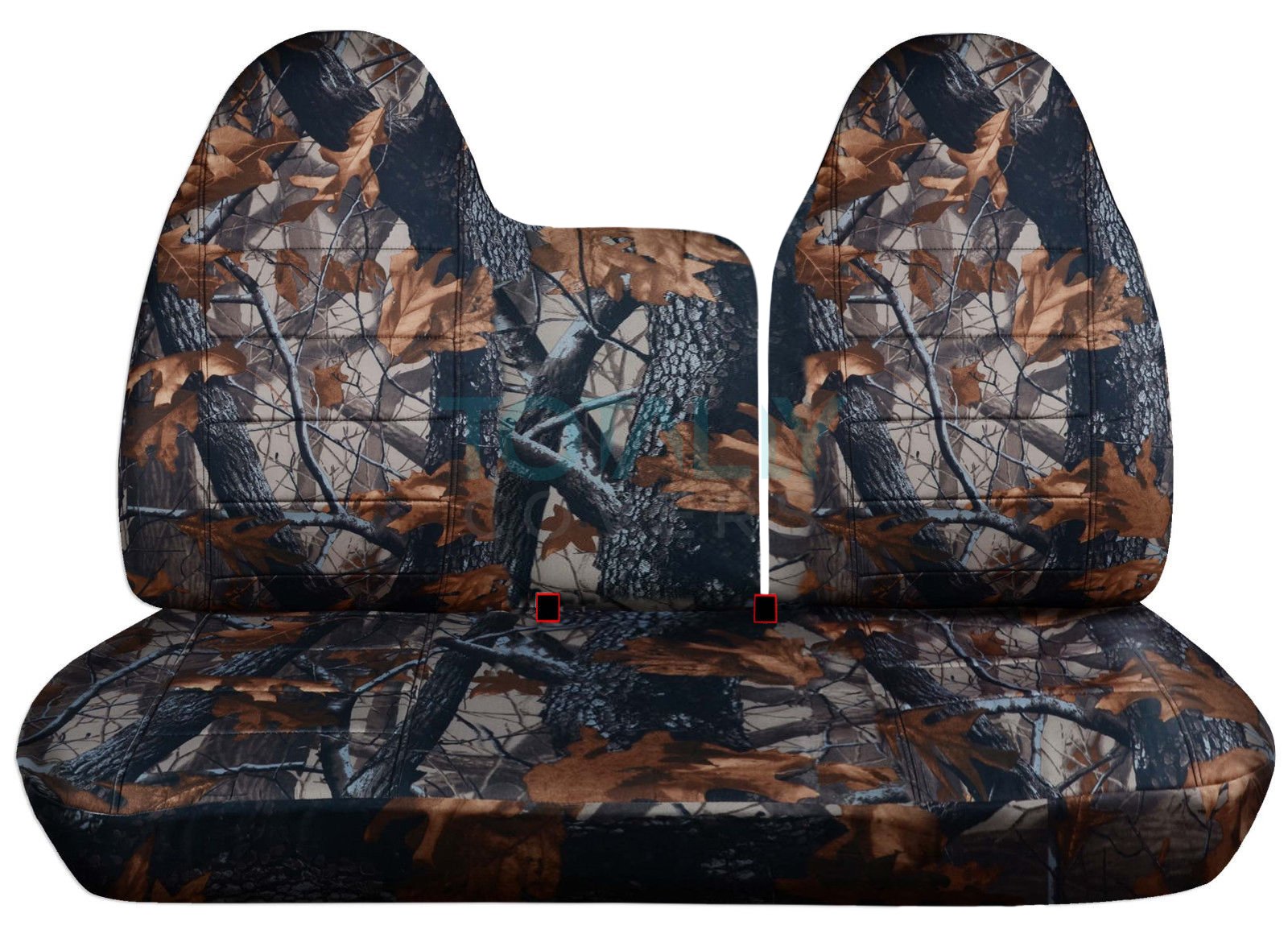 Totally Covers Compatible with 1997-1998 Ford F-150 F-250 Camo Truck Seat Covers (Front 40/60 Split Bench) No Armrest/Console: Gray Tree Camouflage (16 Prints) F-Series F150 F250
