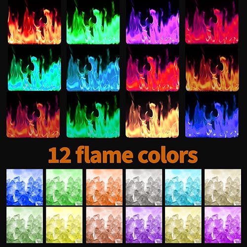 Miniatura 9 de Chimenea eléctrica inteligente de 60 pulgadas, chimeneas eléctricas empotradas y montadas en la pared, control WiFi y Alexa, control remoto, llamas