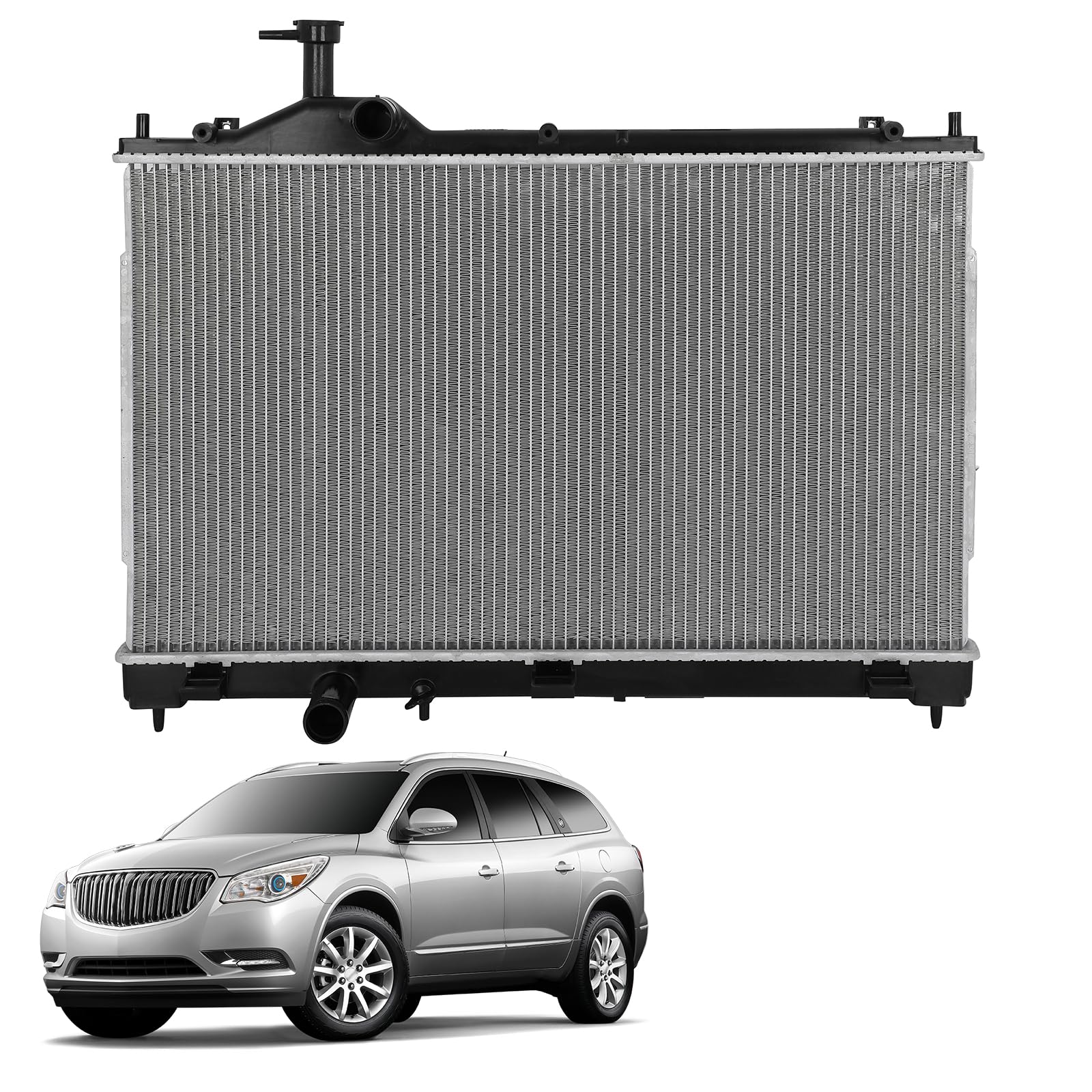 OCPTY 13470 Engine Coolant Radiator Compatible with 2014-2019 for Mitsubishi Outlander 2.4L 3.0L,2018-2019 for Mitsubishi Outlander PHEV 2.0L,Replace# 13470,CU13470, MI3010219, 1350A601 Aluminum Core