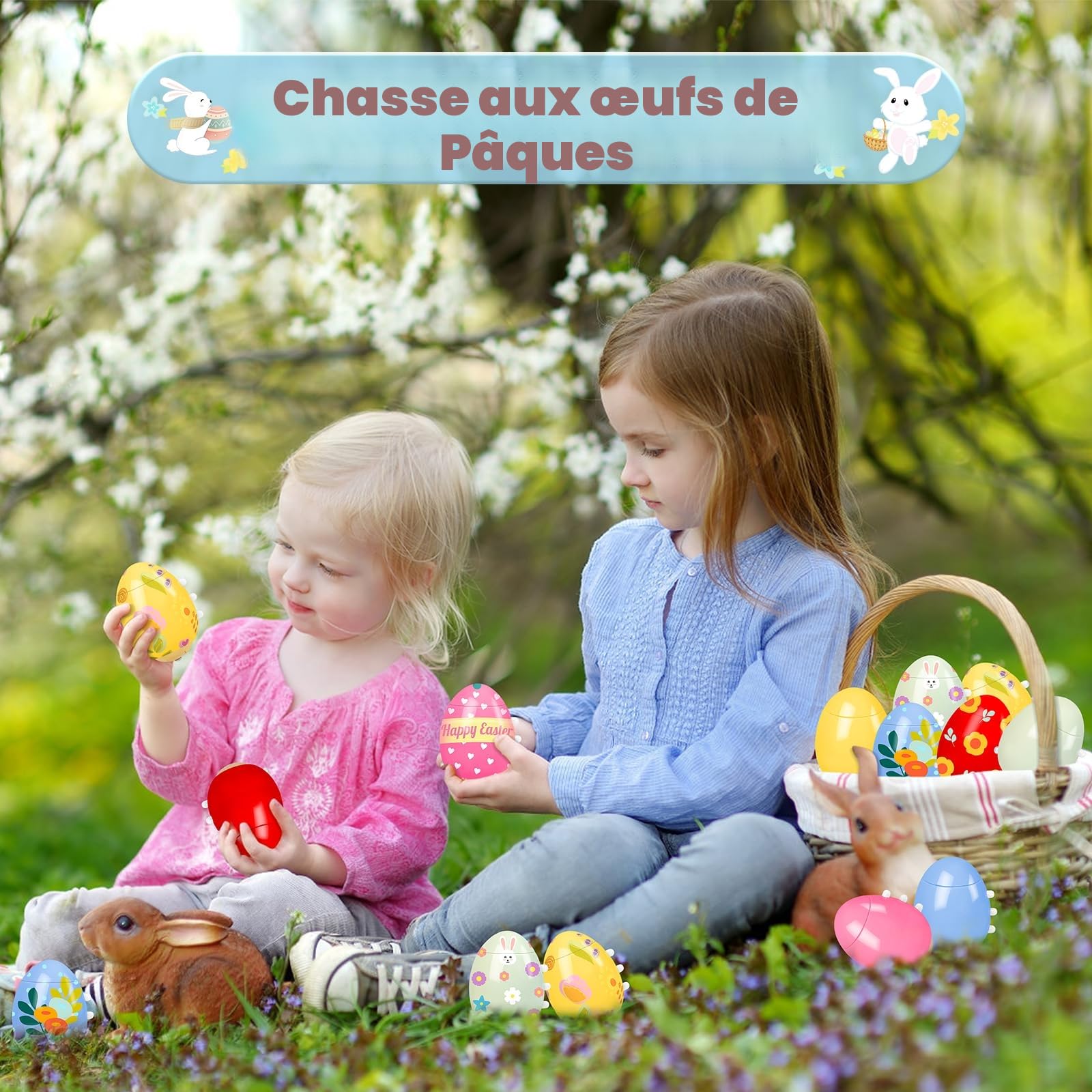 Toupies à Œufs de Pâques Jouets avec Lumières et Musique, 5 Oeufs Spinning, Cadeau Pâques Enfant 3-10 Ans