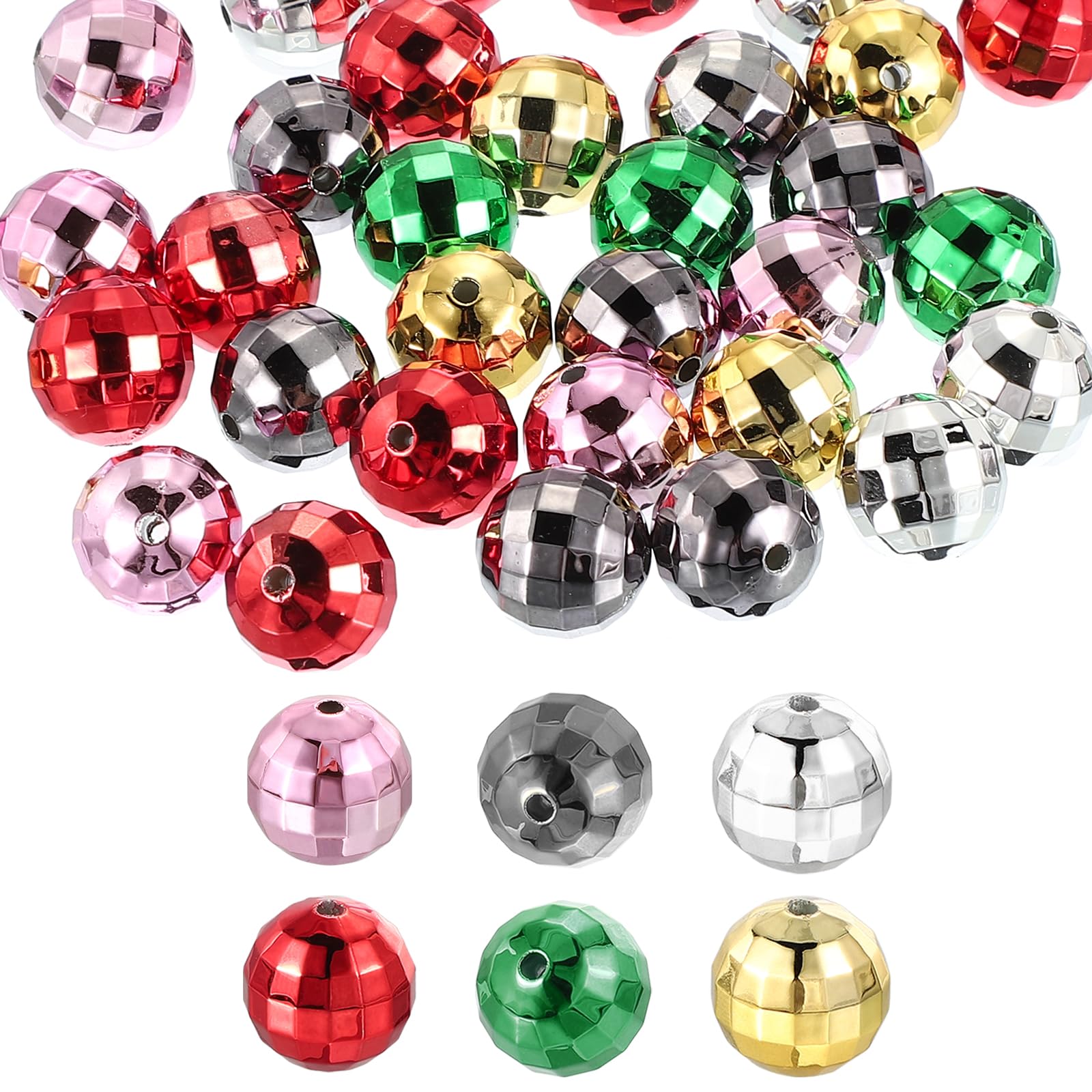 Boule disco reflechissante 16mm acrylique ronde pour loisirs creatifs et deco fete DJ