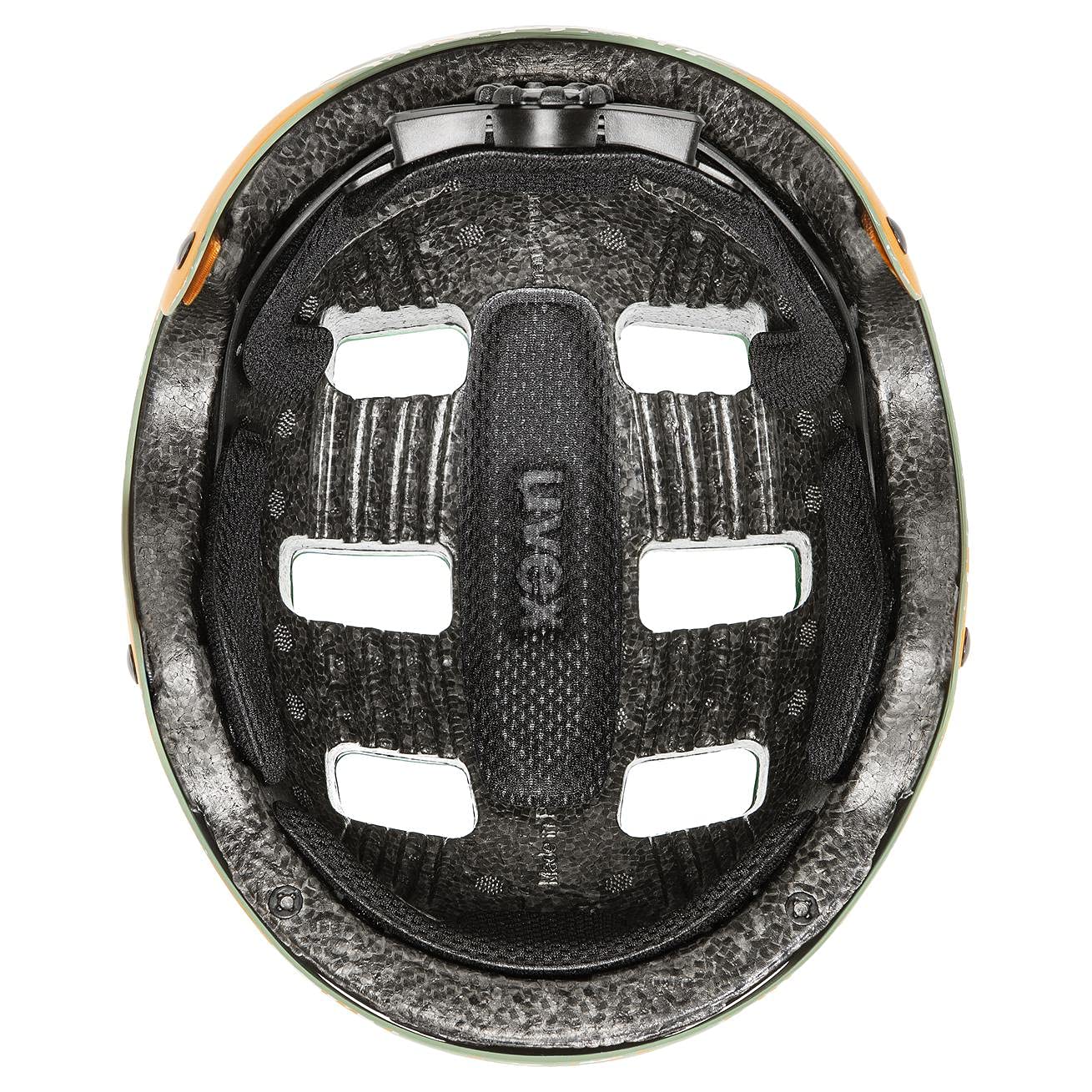 uvex kid 3 cc - wytrzymały kask rowerowy dla dzieci - indywidualna regulacja wielkości - udoskonalona wentylacja - moss green - sand matt - 51-55 cm