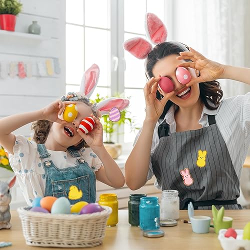 Miniatura 5 de X1zuue 10 parches para planchar de Pascua, parches de felpilla para planchar en la rodilla, parches bordados coloridos con purpurina, accesorios de