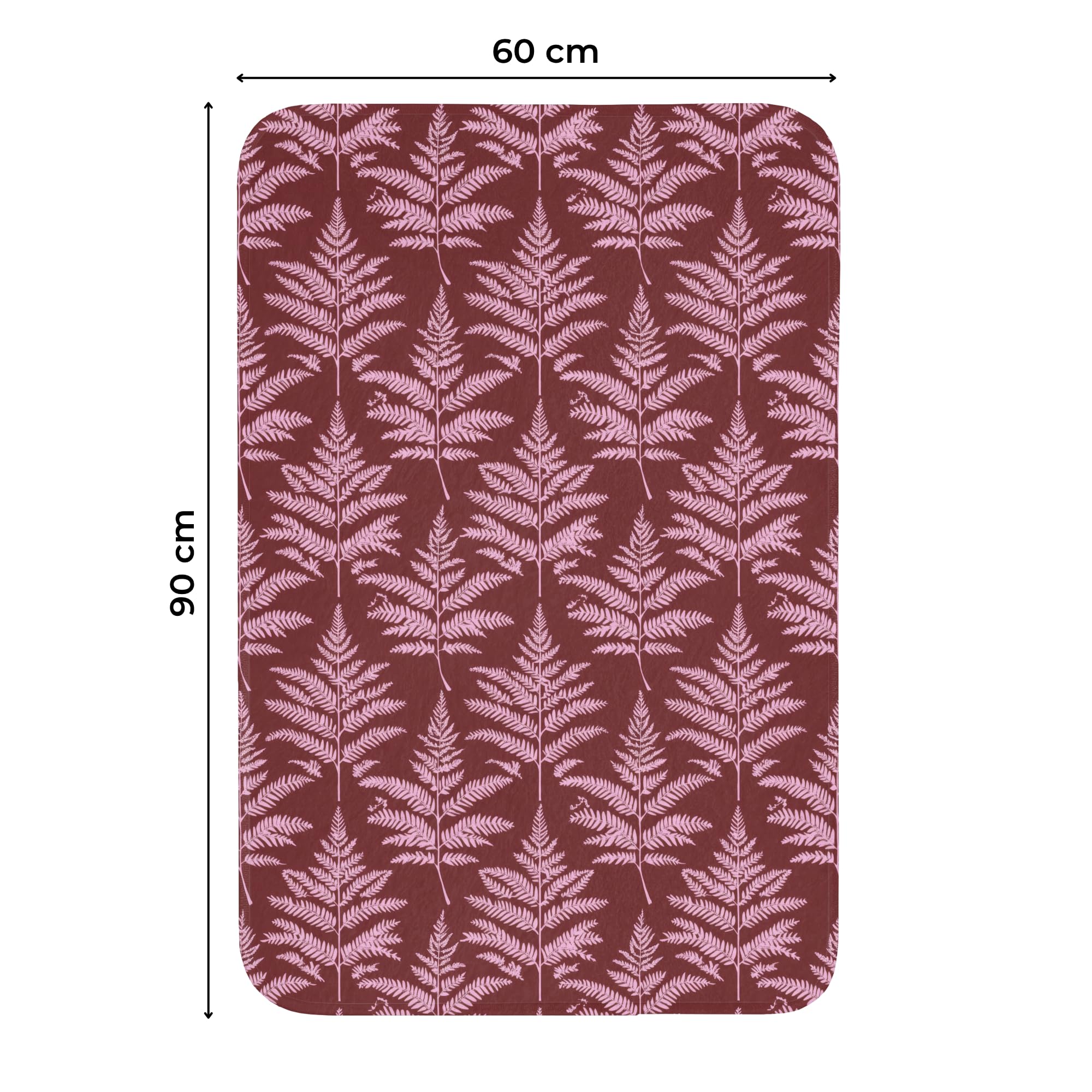 Alfombra Baño Rectangular 60x90 cm Decoracion Bathroom Mat Non Slip Shower Lavable Antideslizante Alfombrilla Tapete Banheiro Hoja - Patrón - Morado