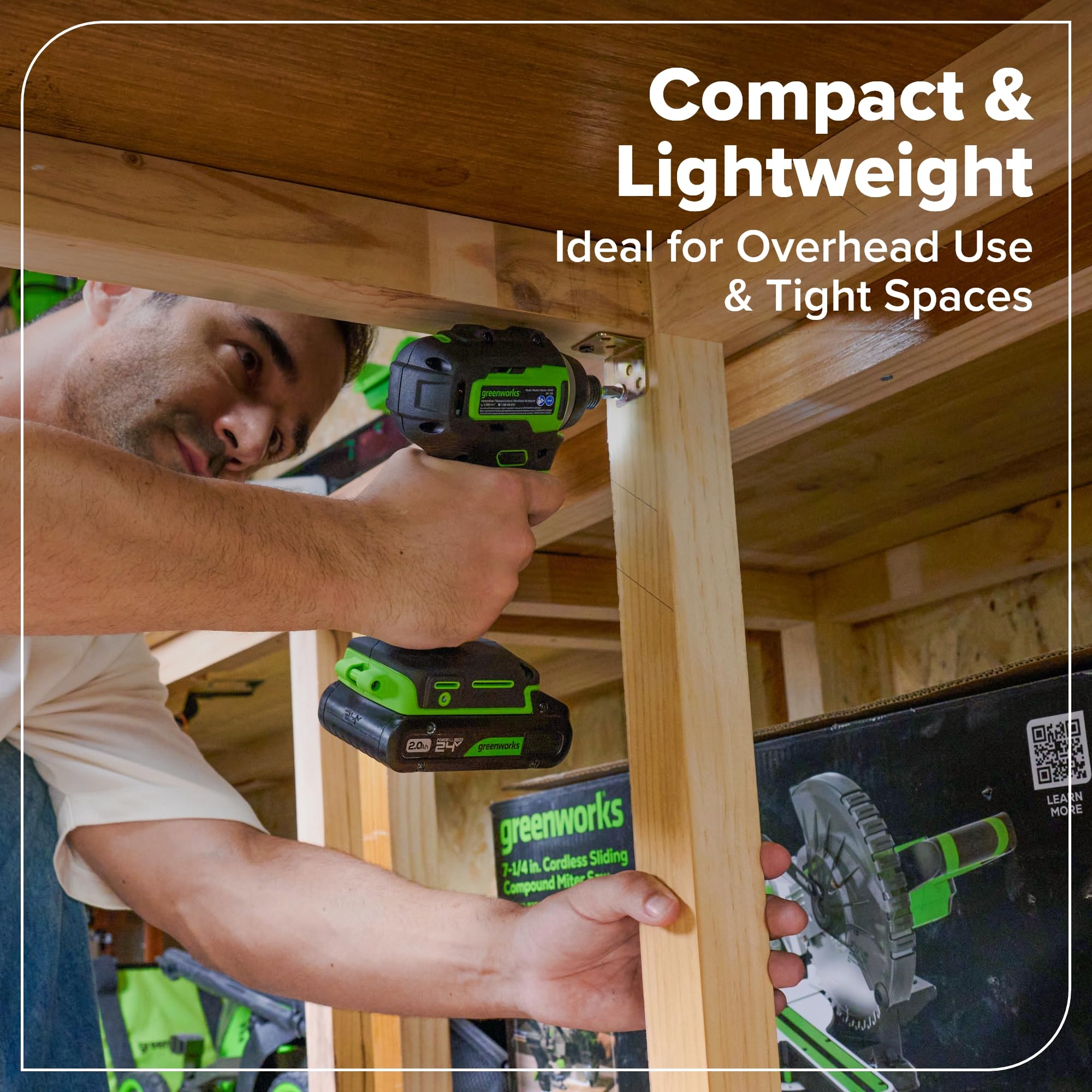 Greenworks 24V combo trapano avvitatore a percussione sega circolare alternativa a calare utensile multifunzione levigatrice torcia