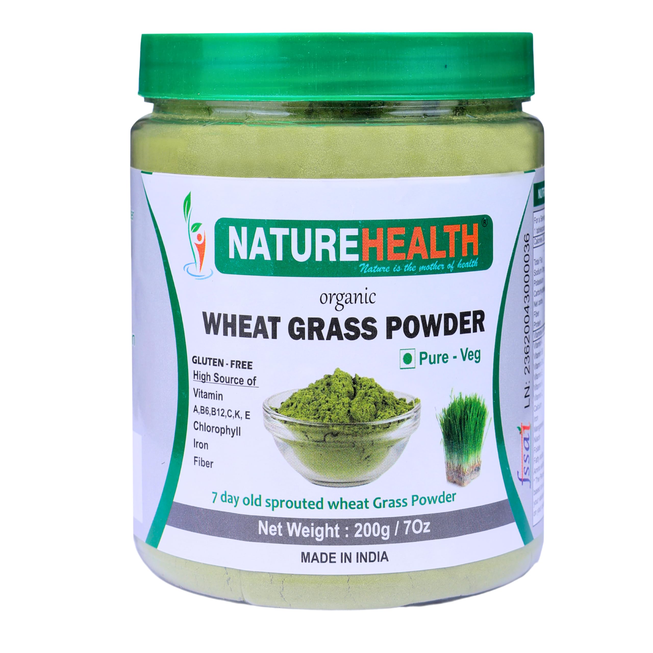 Nature Health Organic Wheatgrass Powder, 200g (Immunity Boosting and Naturally detoxifying Superfood, Supports Healthy Metabolism | Helps in Flushing Free radicals Out of The Body) (B08WLT88LG) Amazon Price History, Amazon Price Tracker