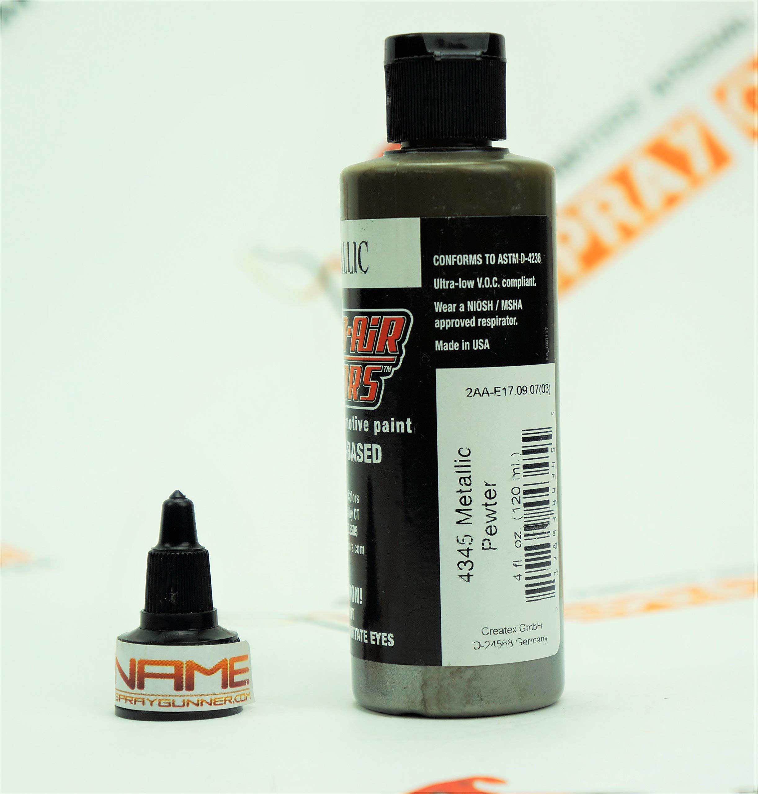 Amazon.com: Createx Auto-Air Colors 4oz Metallic Pewter 4345