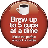 Vista 4 de Hamilton Beach Cafetera de goteo de 5 tazas con cesta de llenado frontal fácil, diseño compacto, reloj programable, jarra de vidrio, pausa