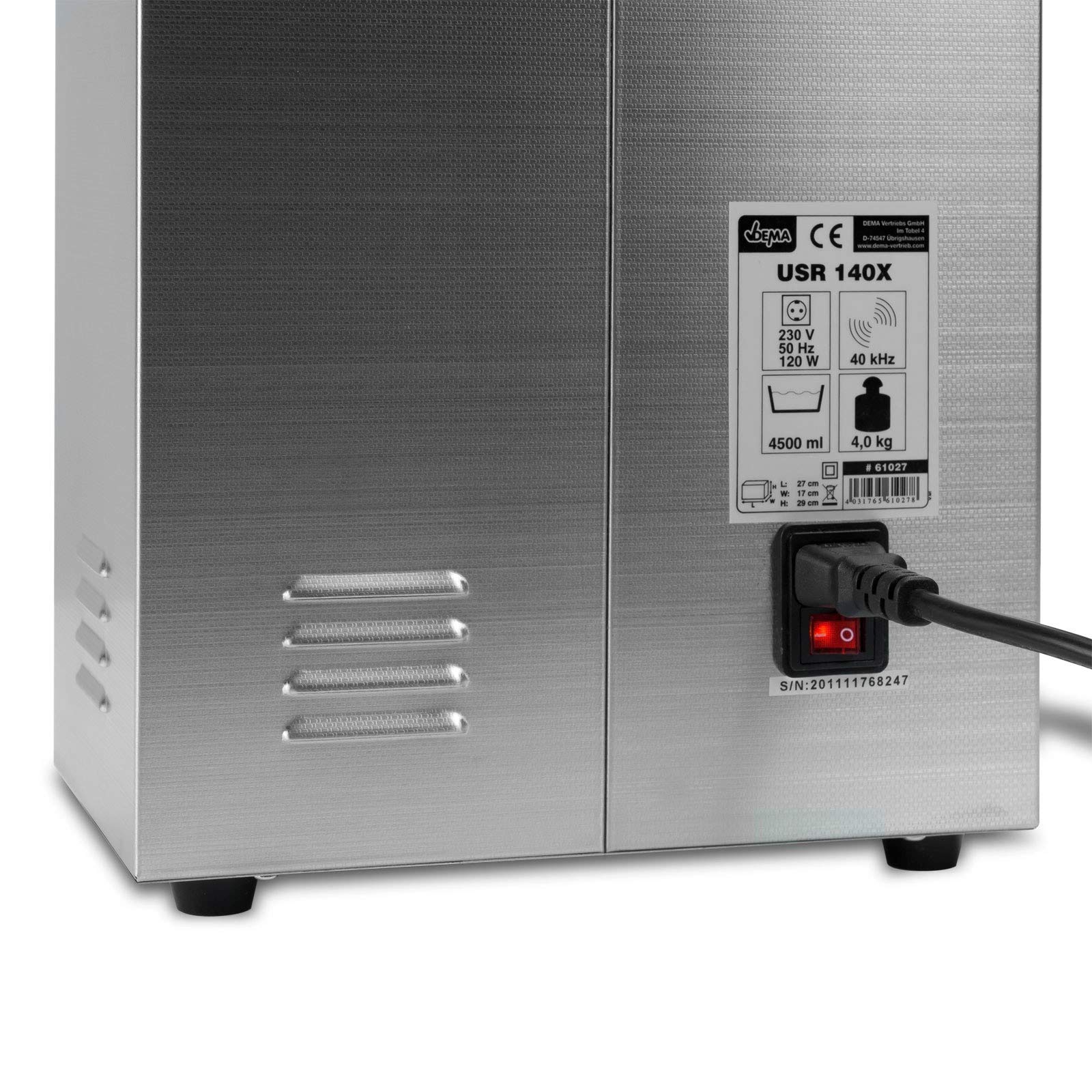 DEMA – Limpiador ultrasónico (4,5L 120/140 con calefacción
