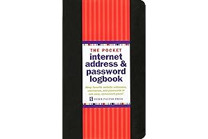 Pocket-Sized Internet Address & Password Logbook