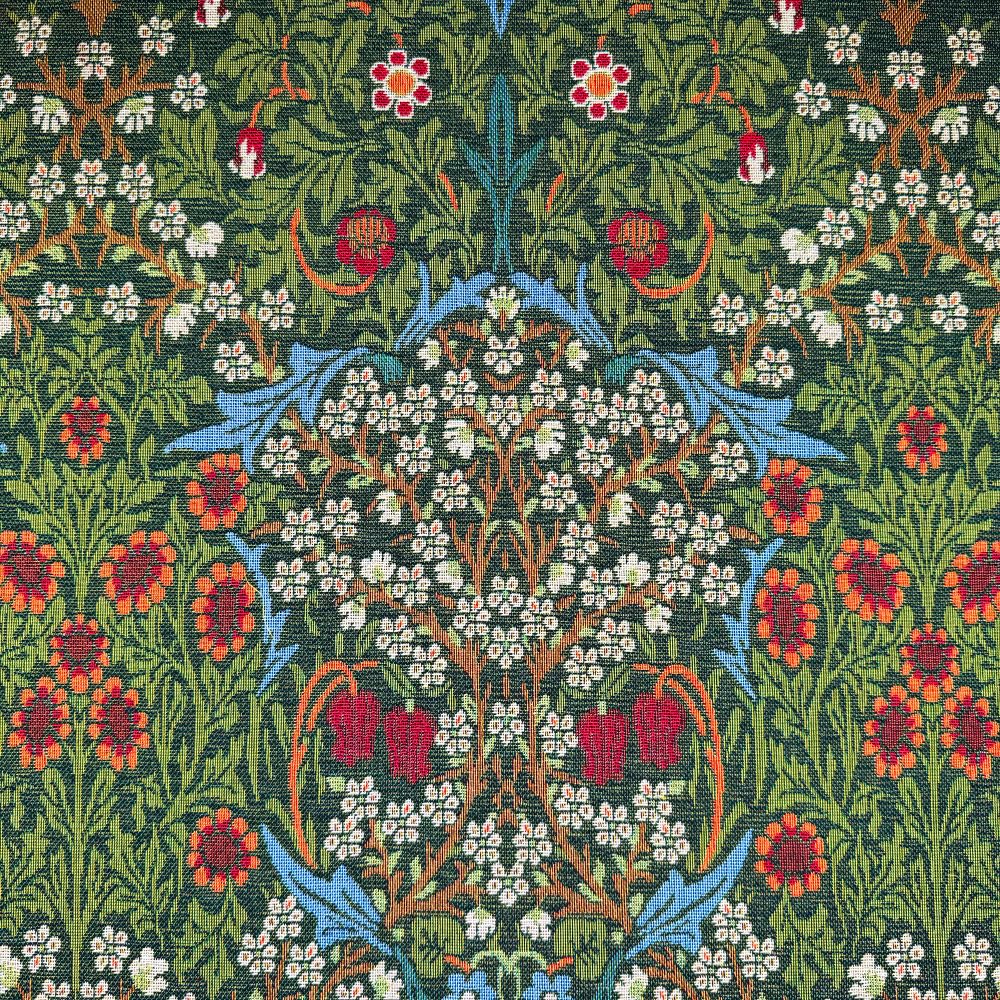 Oh Sew Crafty Limited Forest Tapestry Fabric William Morris Blackthorne Floral Flower Damask Leaf 140Cm Wide (Price Per Metre) (Forest)