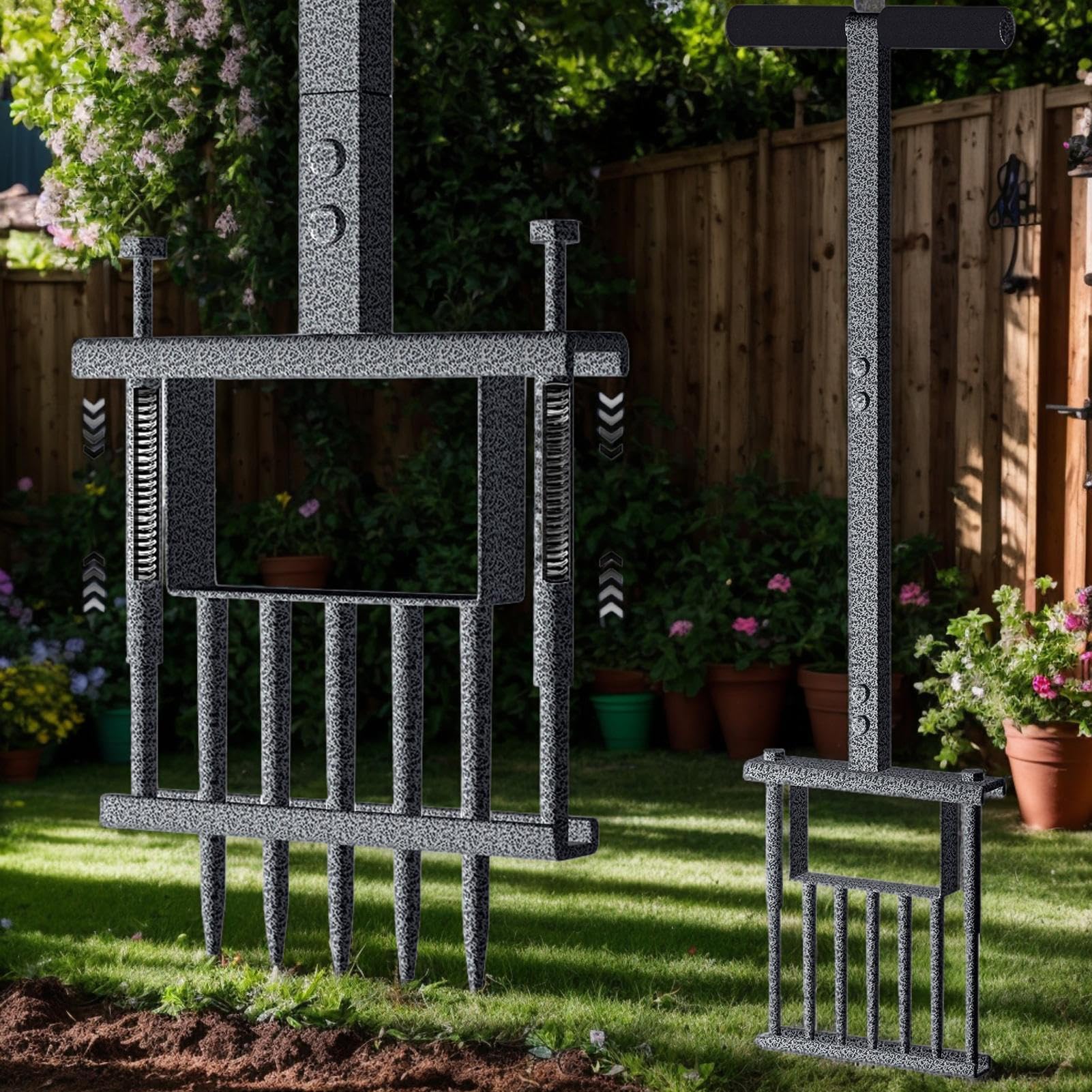 Aireador de hierba, aflojamiento plugger, herramienta de enchufe manual de coring spike hierba para jardinería jardín cuidado suelo césped mantenimiento