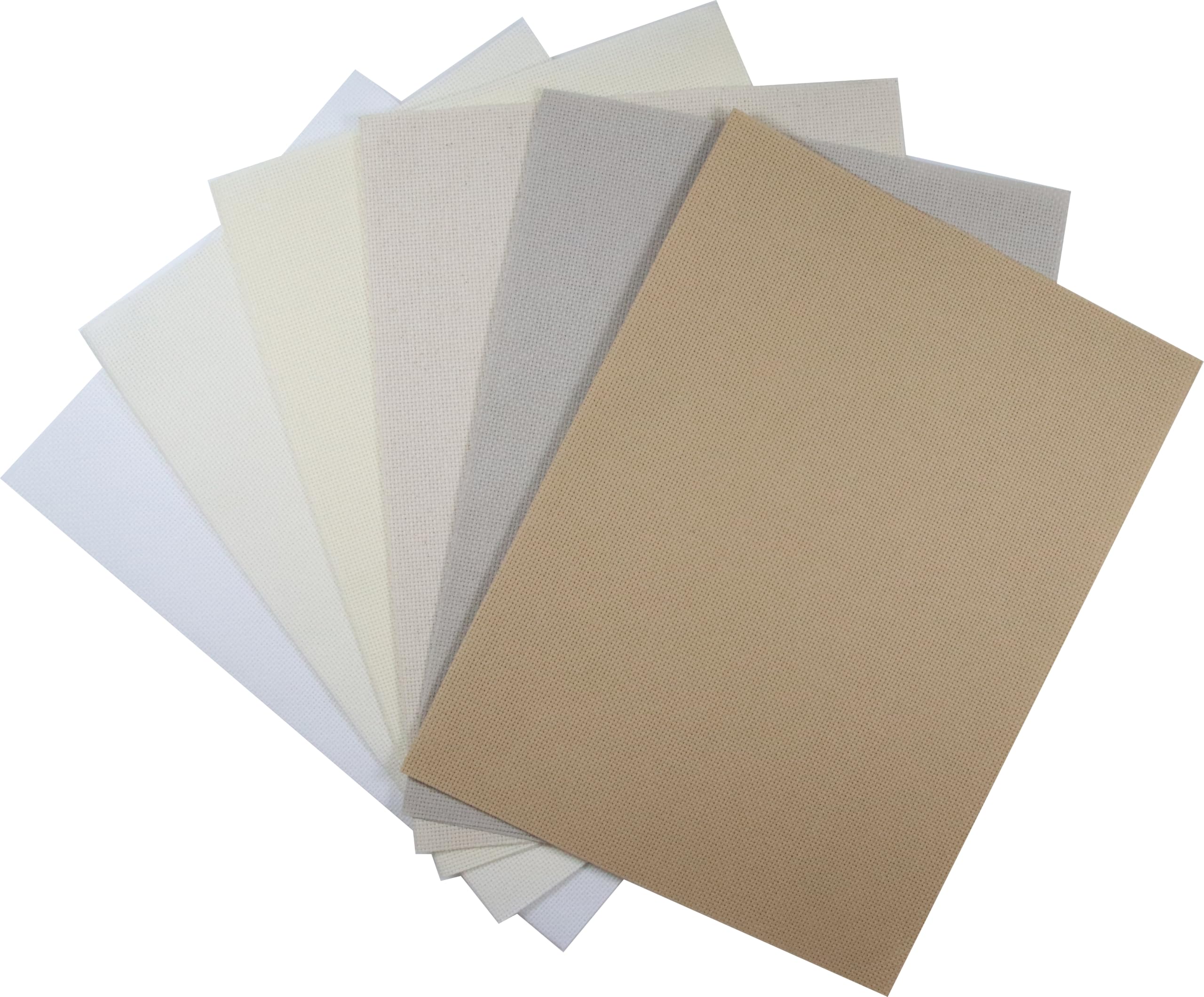 KCS 6 pc of 12" x 18" (30cmx45cm) 16 Count Cotton Aida Cloth Cross Stitch Fabric (16CT-G)