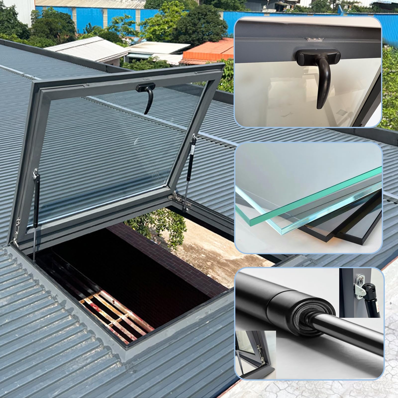 Skylight House Roof Window, Underground Lighting Well Window with